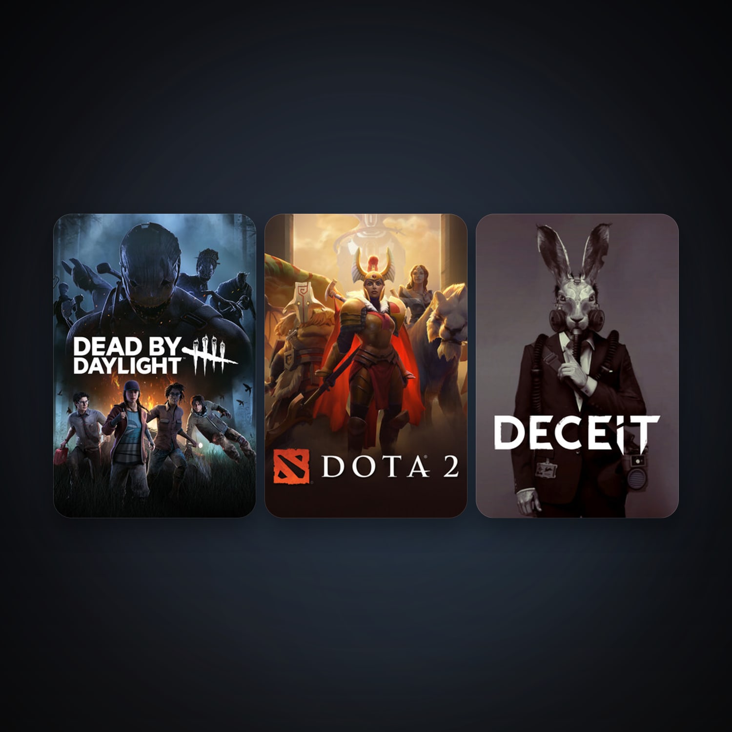 Dota 2 + Dead by Daylight, 3 games, clean — HabibiAccounts