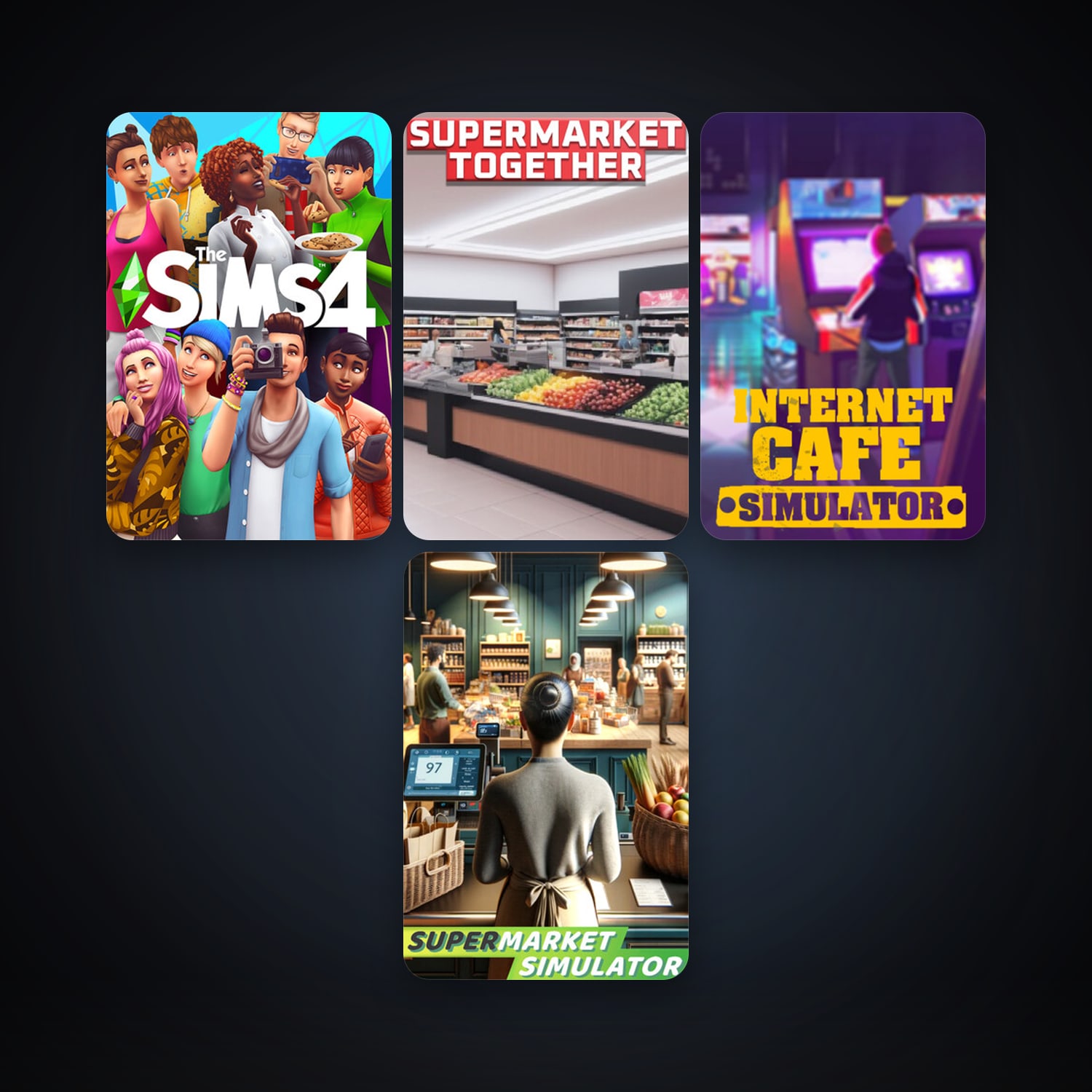 House Flipper + Internet Cafe Simulator, 7 games, clean — HabibiAccounts