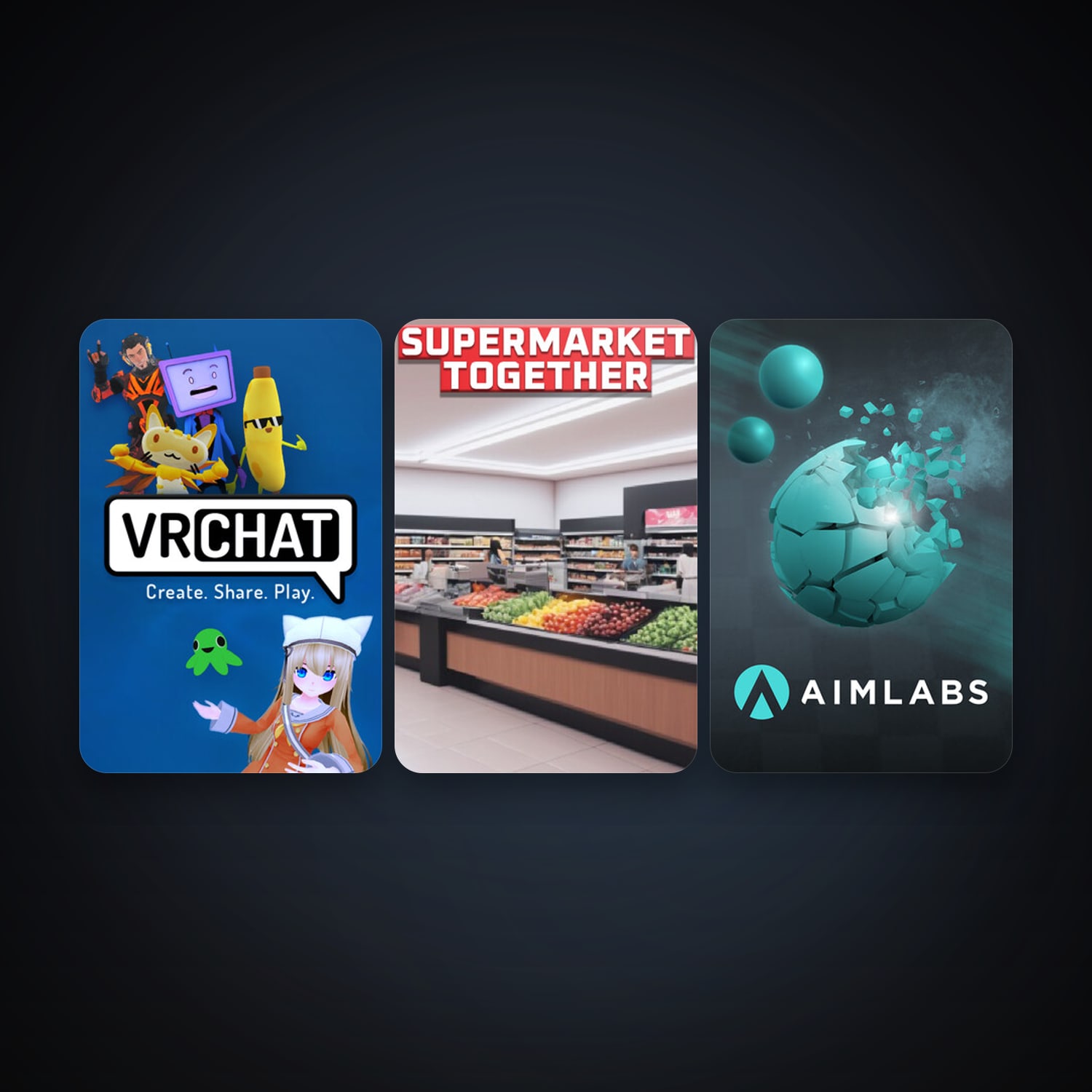 VRChat + Aimlabs, 18 games, clean — HabibiAccounts