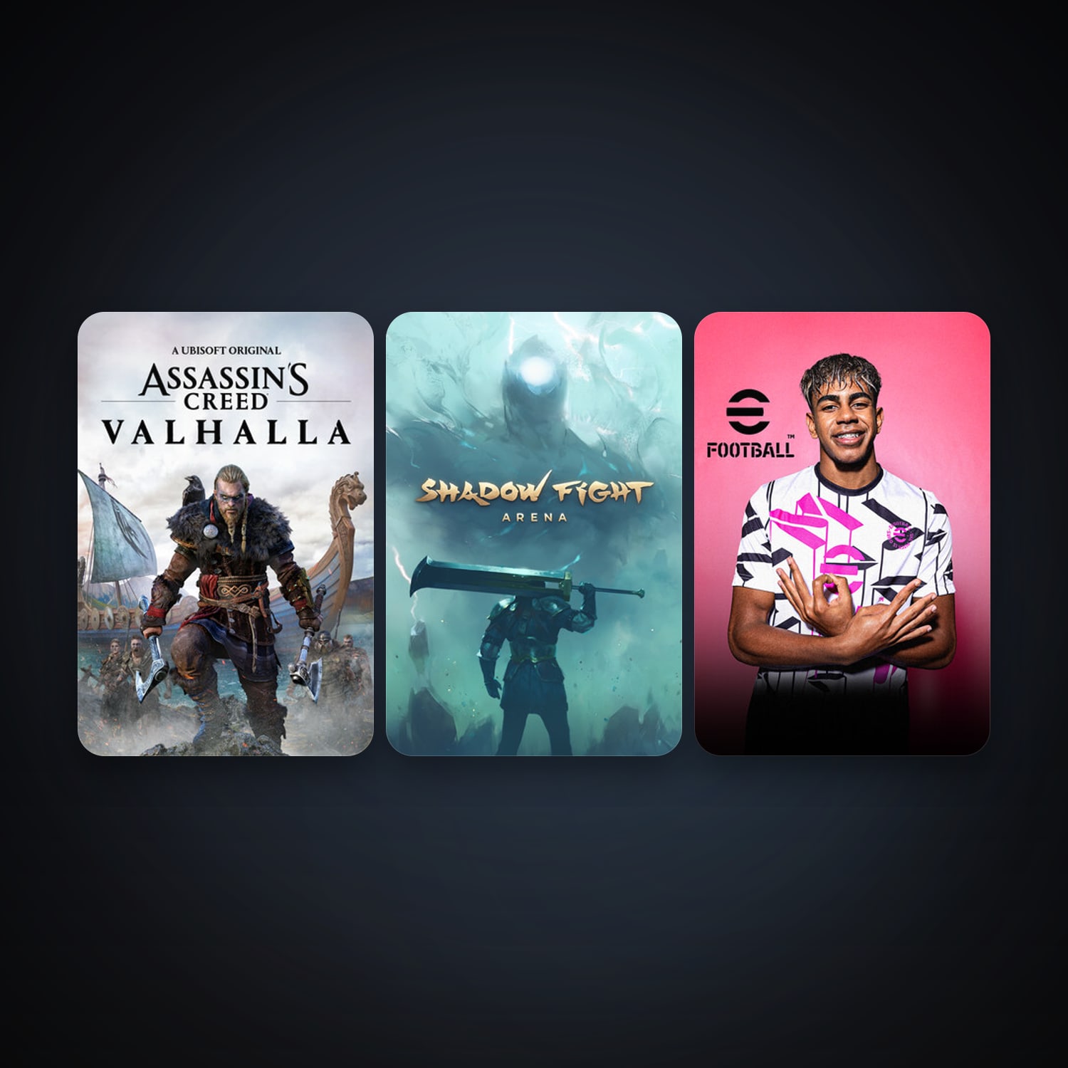 Shadow Fight Arena + eFootball 2024, 4 games, clean — HabibiAccounts