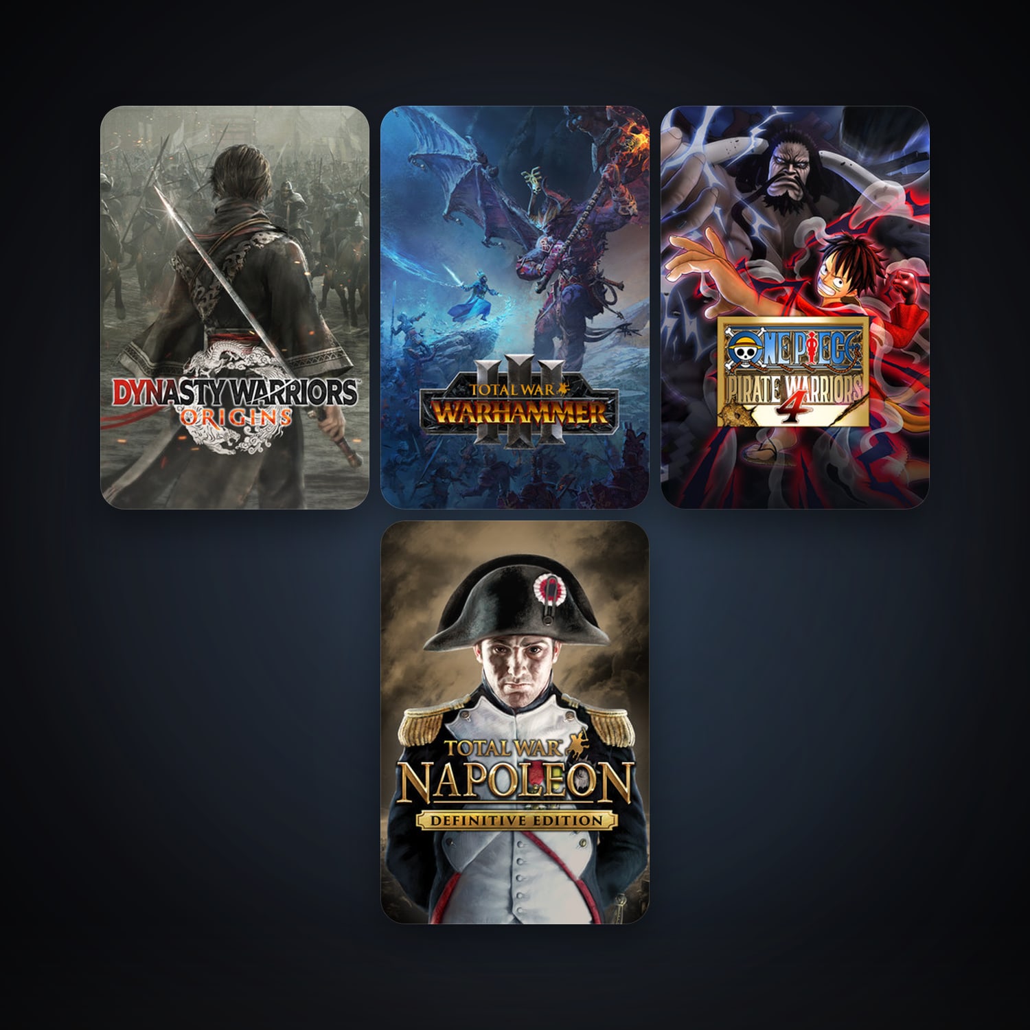 Total War: NAPOLEON - Definitive Edition + ONE PIECE: PIRATE WARRIORS 4, 8 games, clean — HabibiAccounts