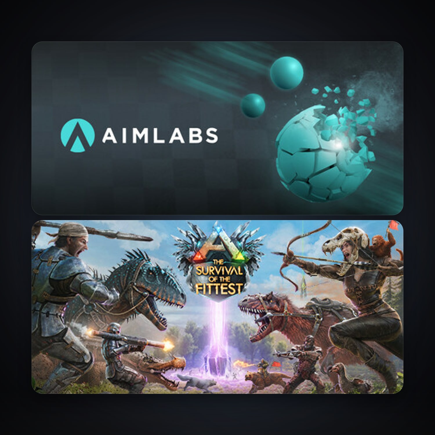 ARK: The Survival Of The Fittest + Aimlabs, 5 games, clean — HabibiAccounts