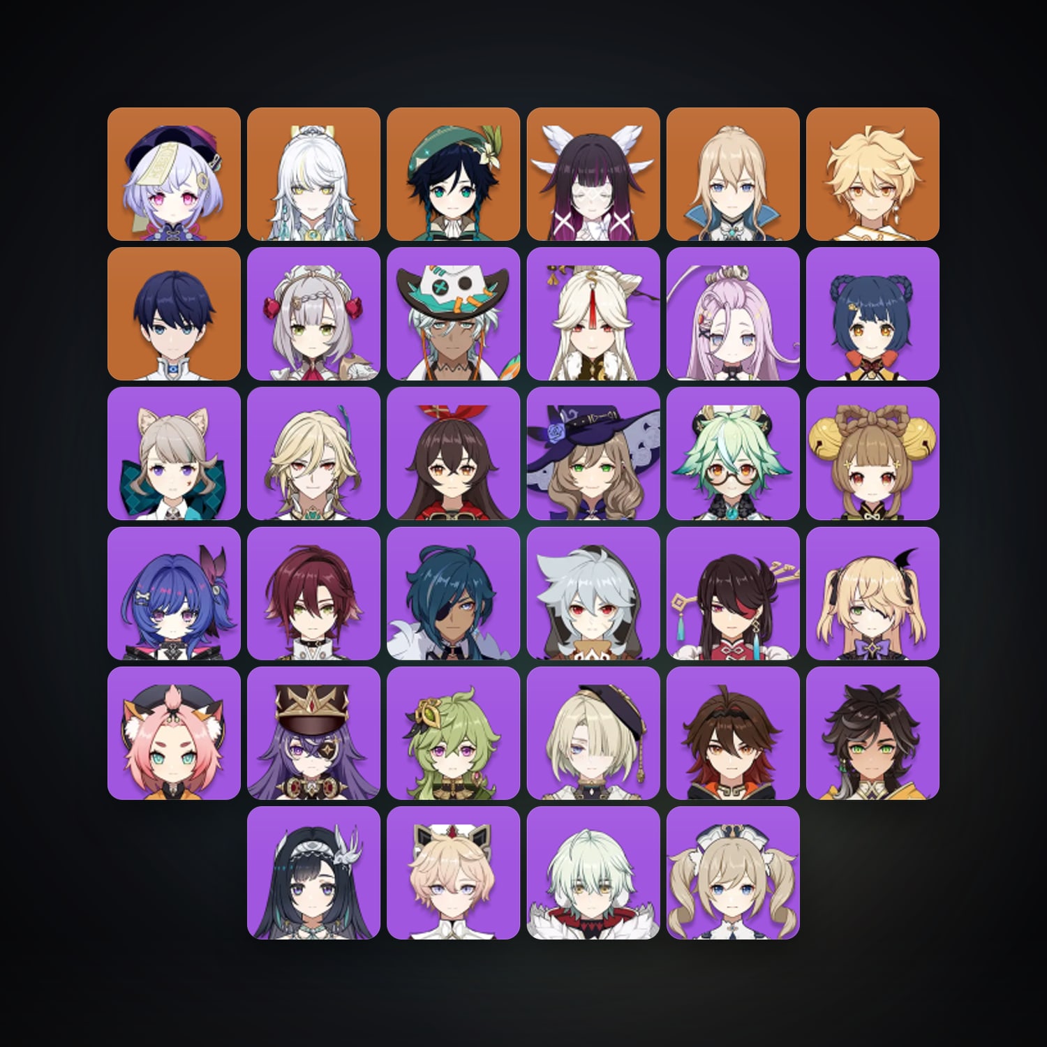 Genshin Impact | AR 50 | 34 Chars | 5× 5★ — Genshin / miHoYo Account · 261061266 — HabibiAccounts