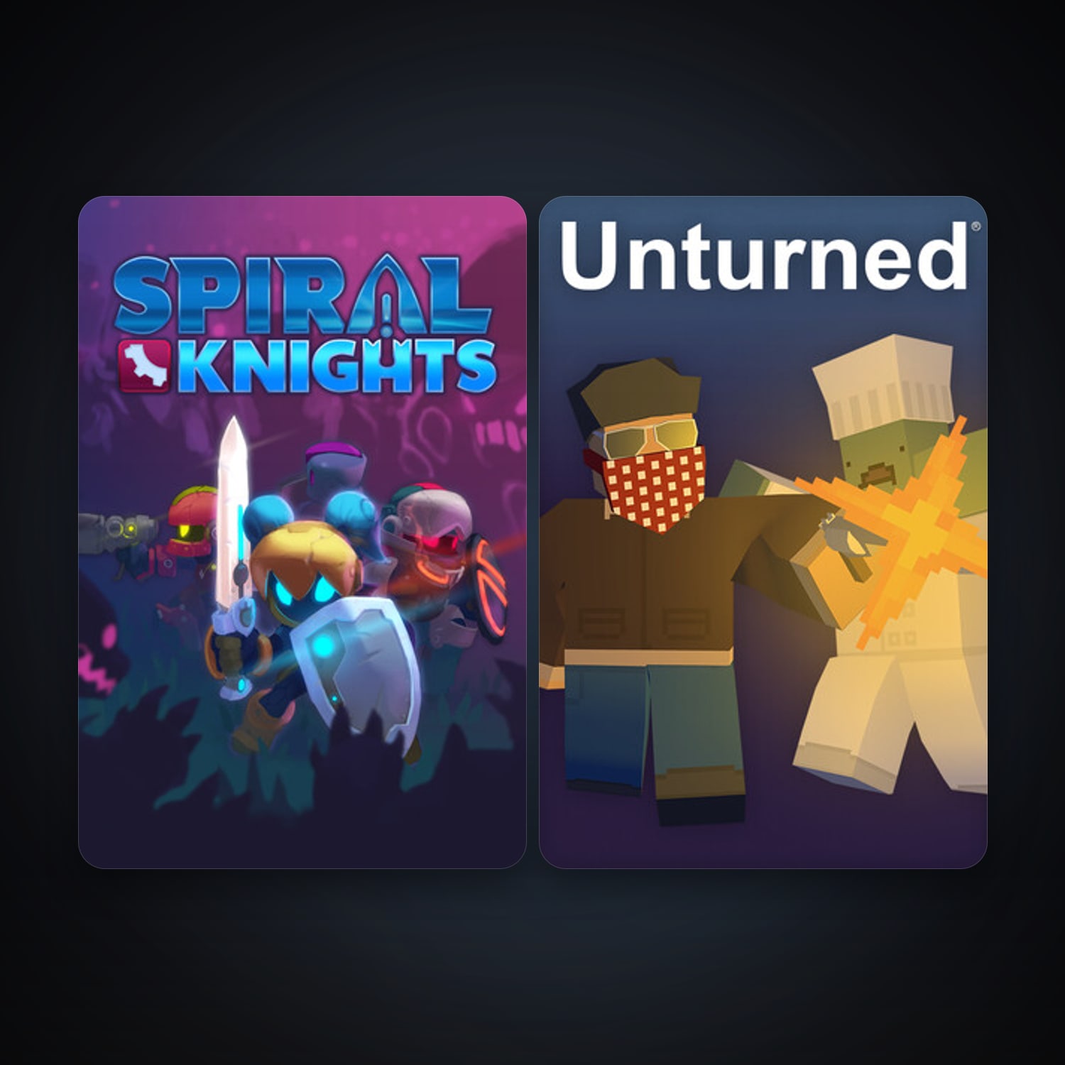 Spiral Knights + Unturned, 3 games, clean — HabibiAccounts