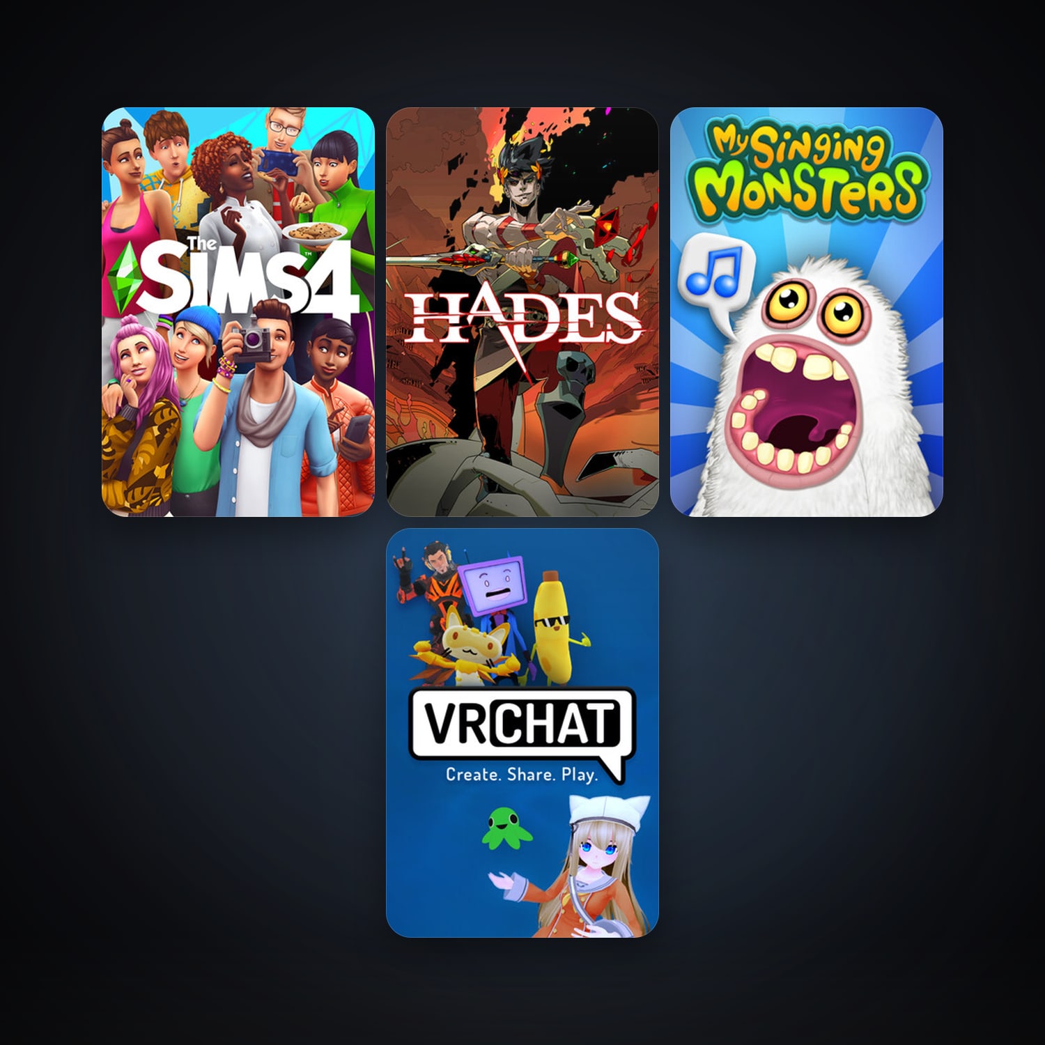 VRChat + Hades, 15 games, clean — HabibiAccounts