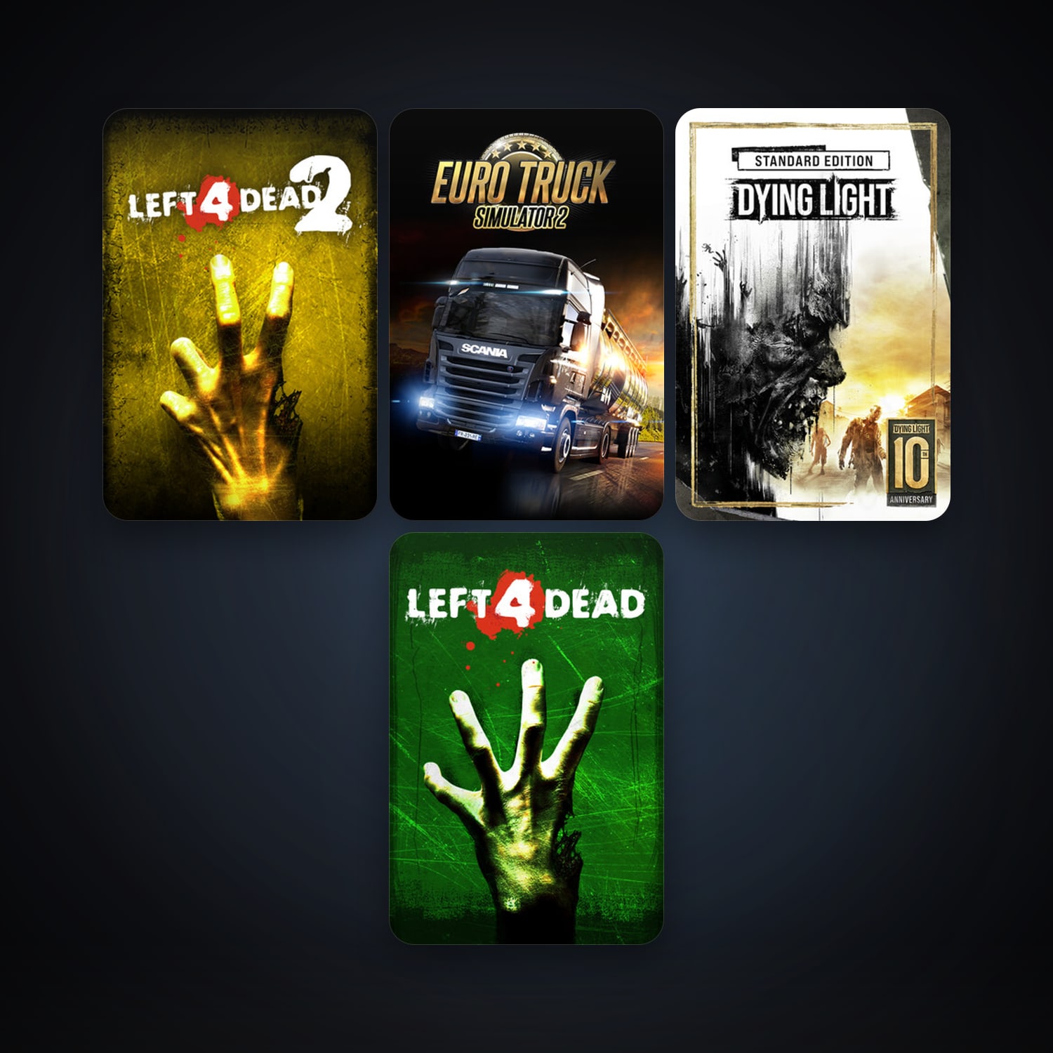 Left 4 Dead + Left 4 Dead 2, 6 games, clean — HabibiAccounts