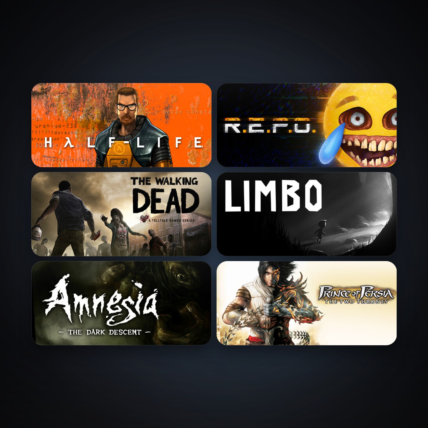Half-Life + Prince of Persia: The Two Thrones, 13 games, clean — HabibiAccounts