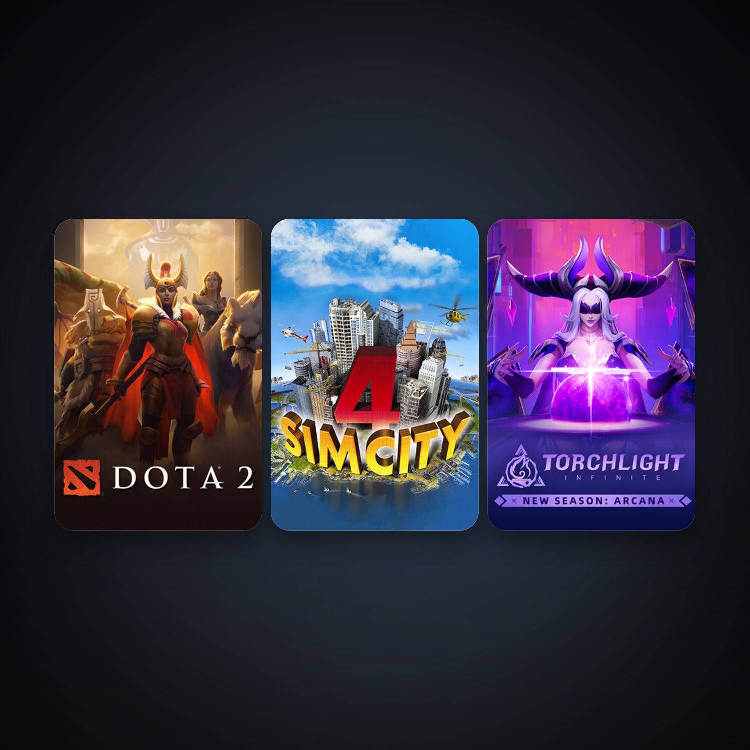 Dota 2 + SimCity 4 Deluxe Edition, 5 games, clean — HabibiAccounts