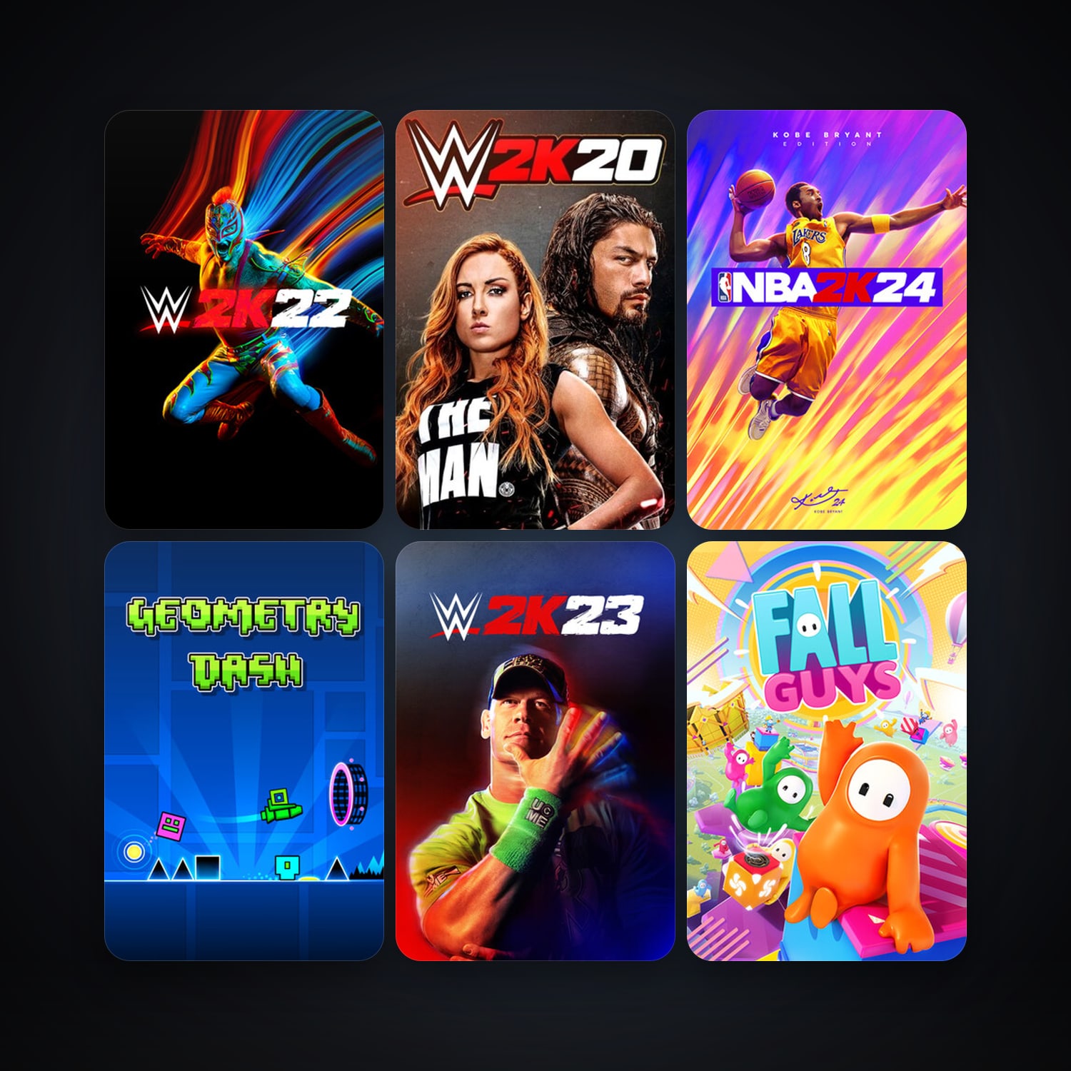 Geometry Dash + WWE 2K20, 85 games, clean — HabibiAccounts