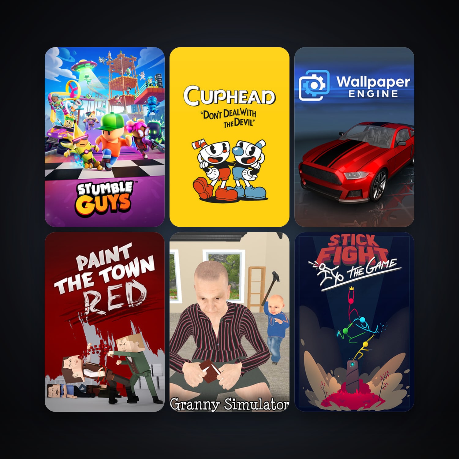 Cuphead + Paint the Town Red, 30 games, clean — HabibiAccounts