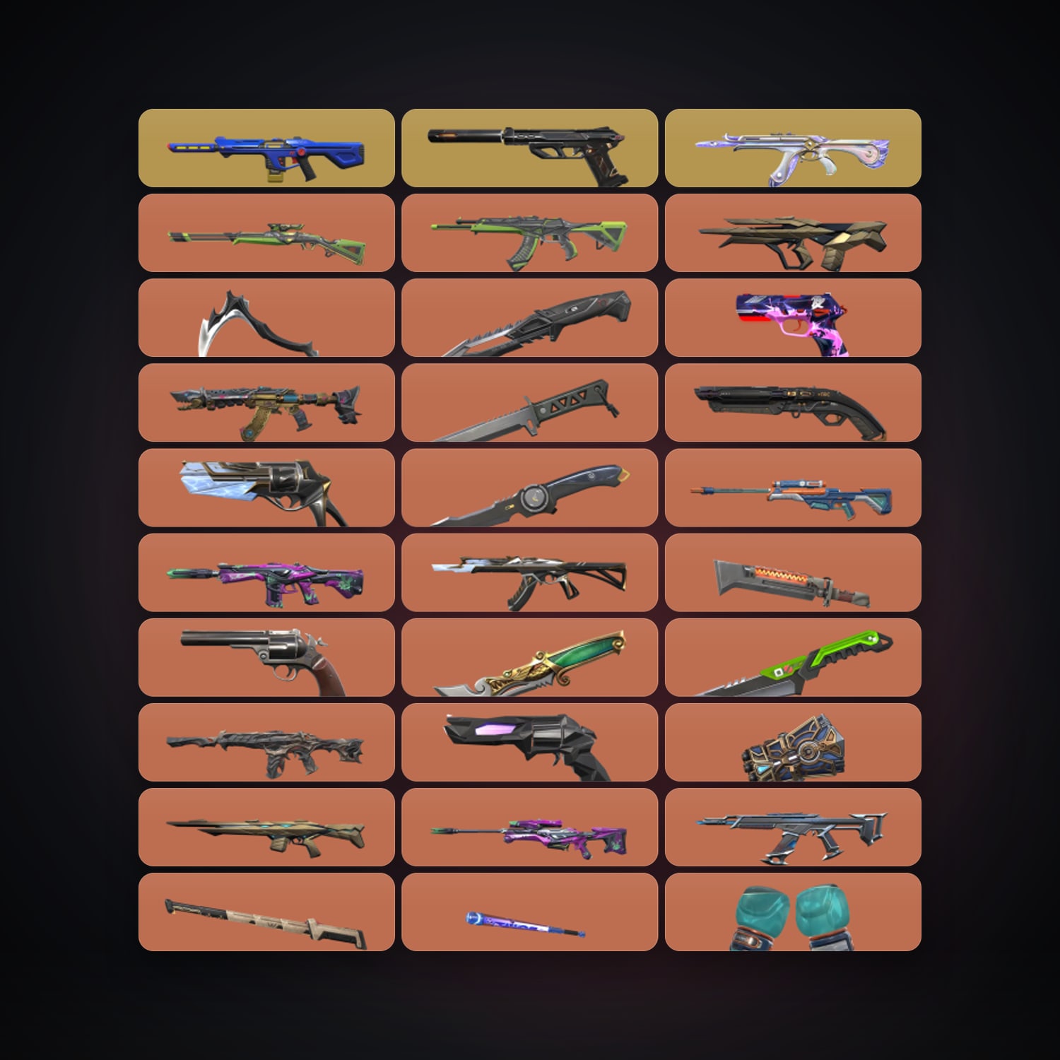 AP Plat 1 locker — 22 knives, 232 skins, lvl 295 — HabibiAccounts