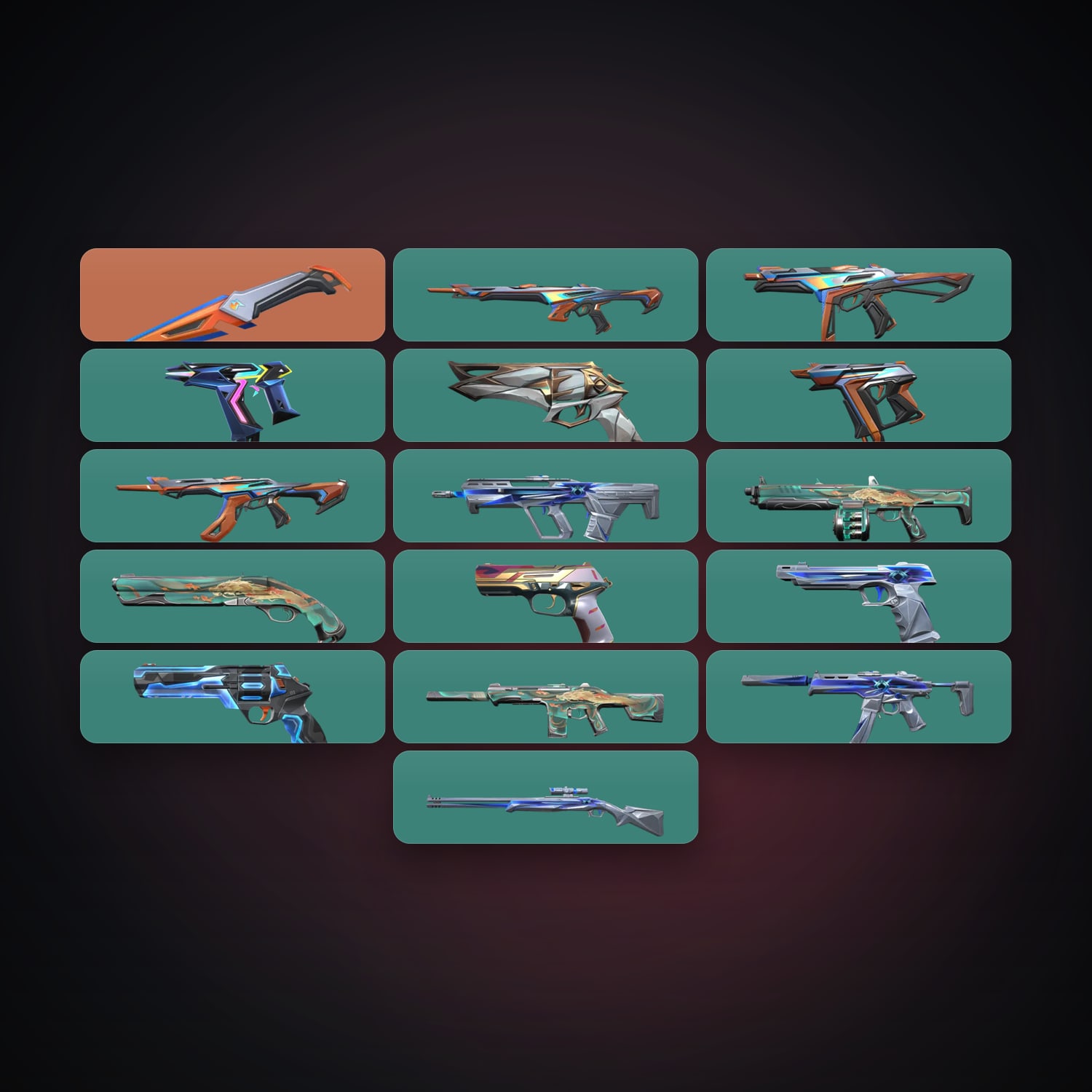 LA Gold 2 locker — 1 knives, 18 skins, lvl 133 — HabibiAccounts