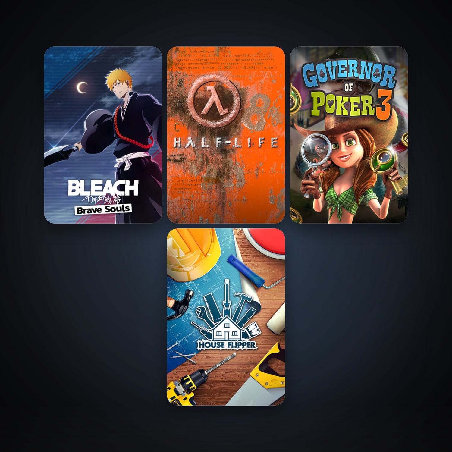 Half-Life + Governor of Poker 3, 6 games, clean — HabibiAccounts
