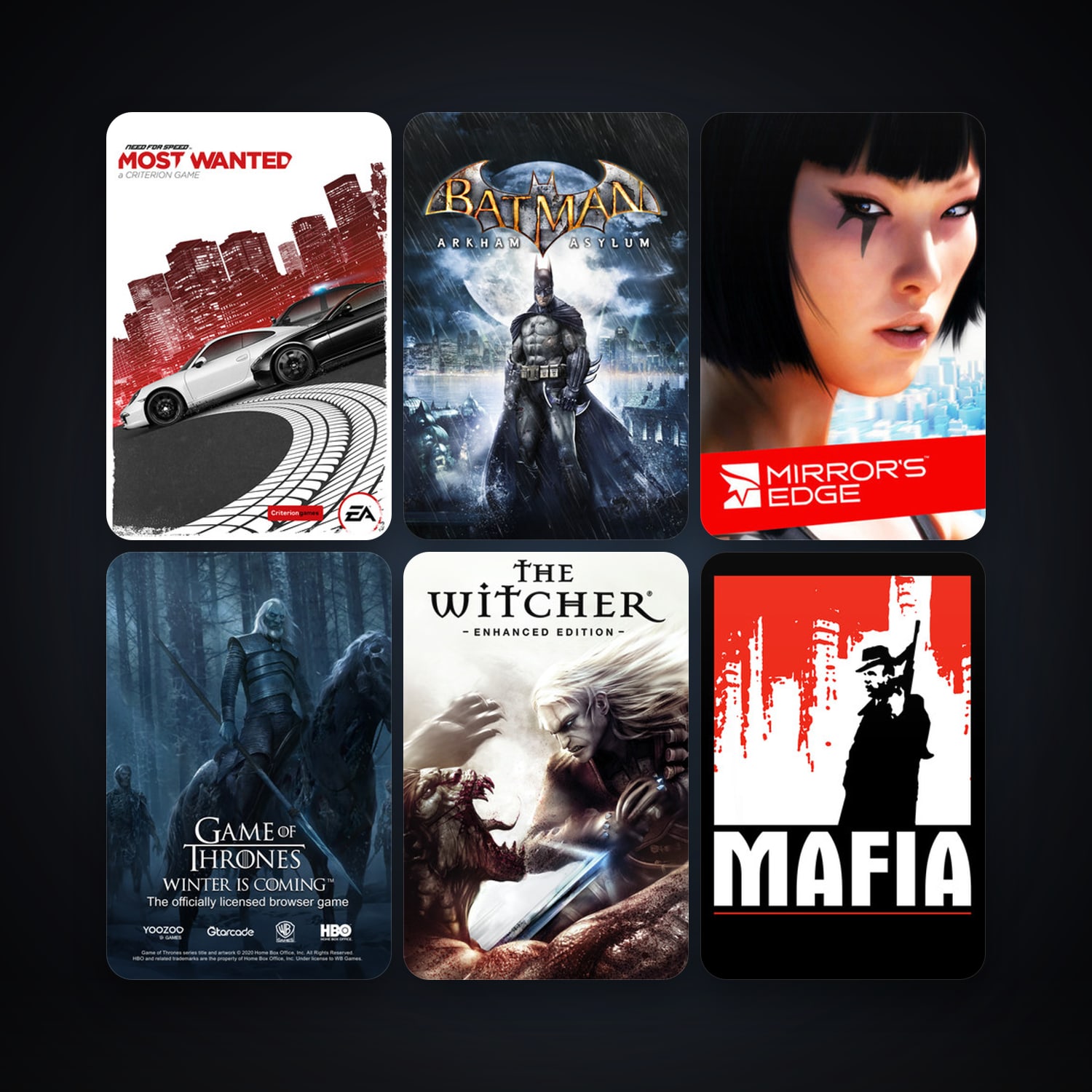 Mirror's Edge + The Witcher: Enhanced Edition Director's Cut, 11 games, clean — HabibiAccounts