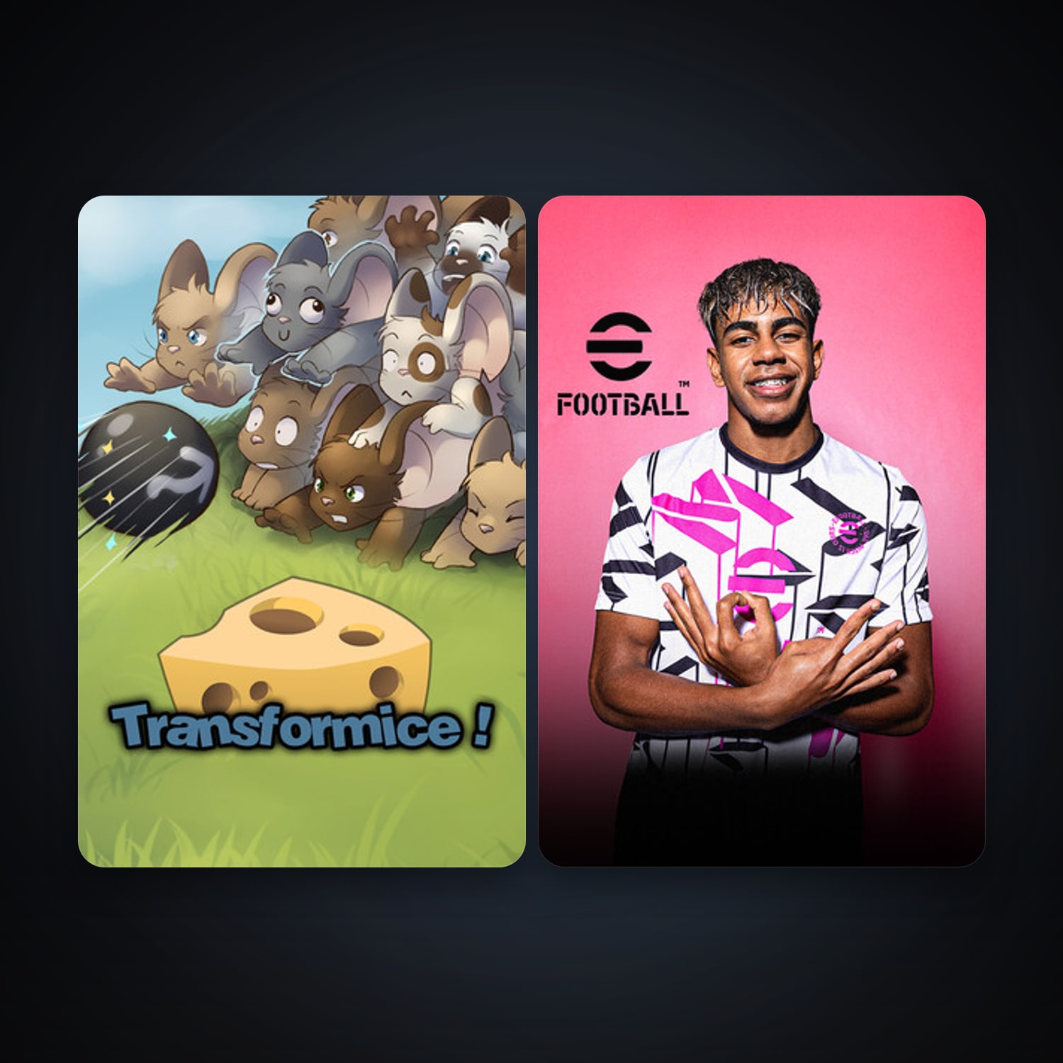 Transformice + eFootball 2024, 2 games, clean — HabibiAccounts