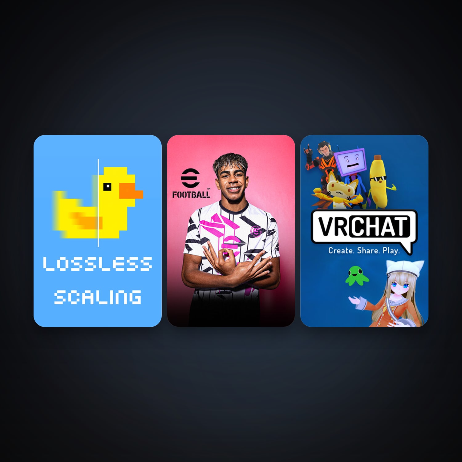 VRChat + Lossless Scaling, 7 games, clean — HabibiAccounts