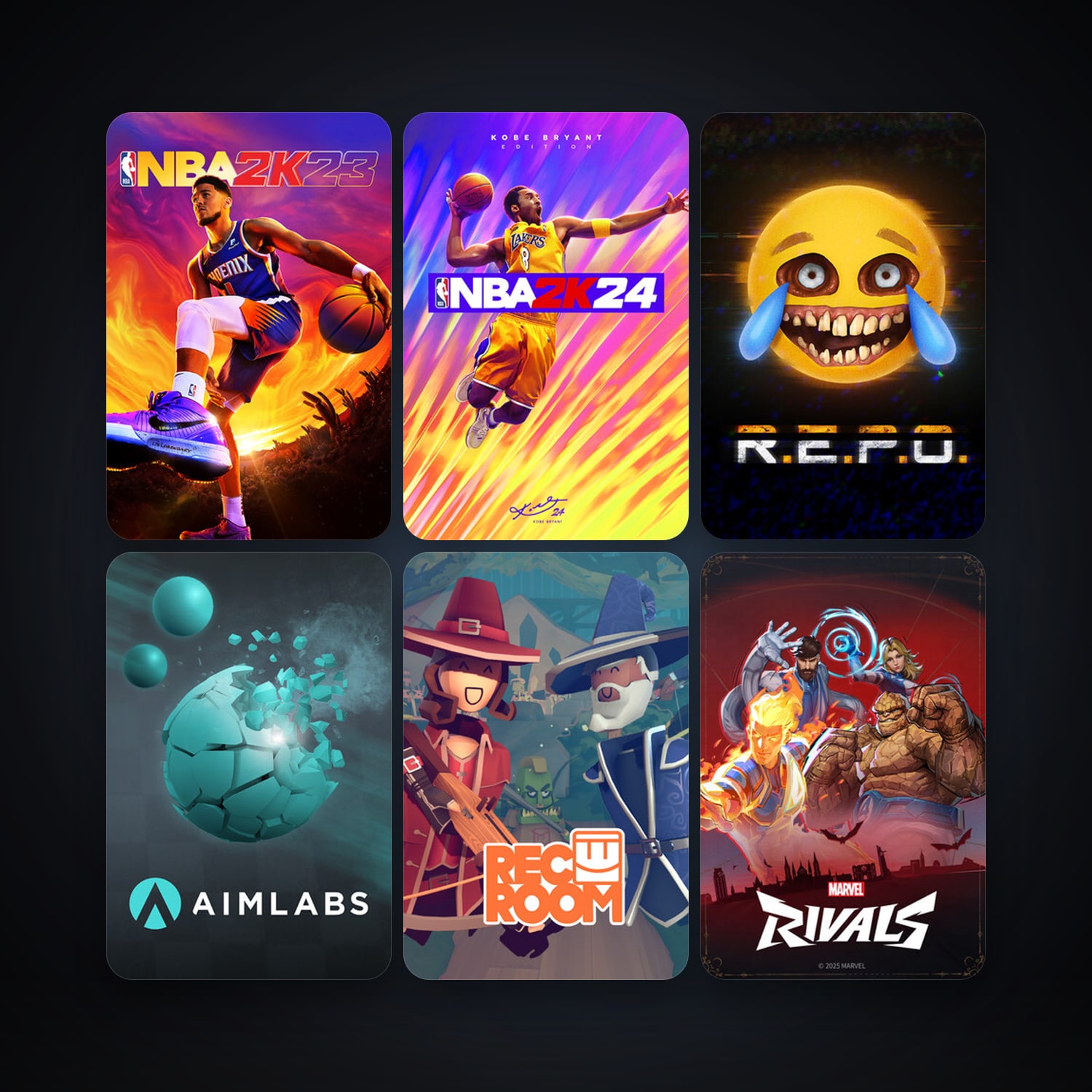 Rec Room + Aimlabs, 14 games, clean — HabibiAccounts