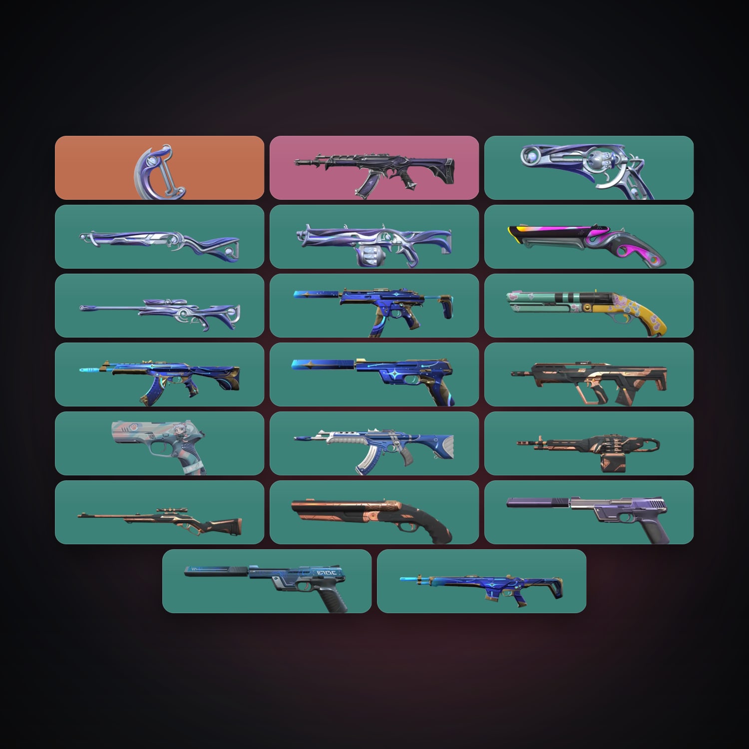 EU Bronze 1 locker — 1 knives, 21 skins, lvl 136 — HabibiAccounts