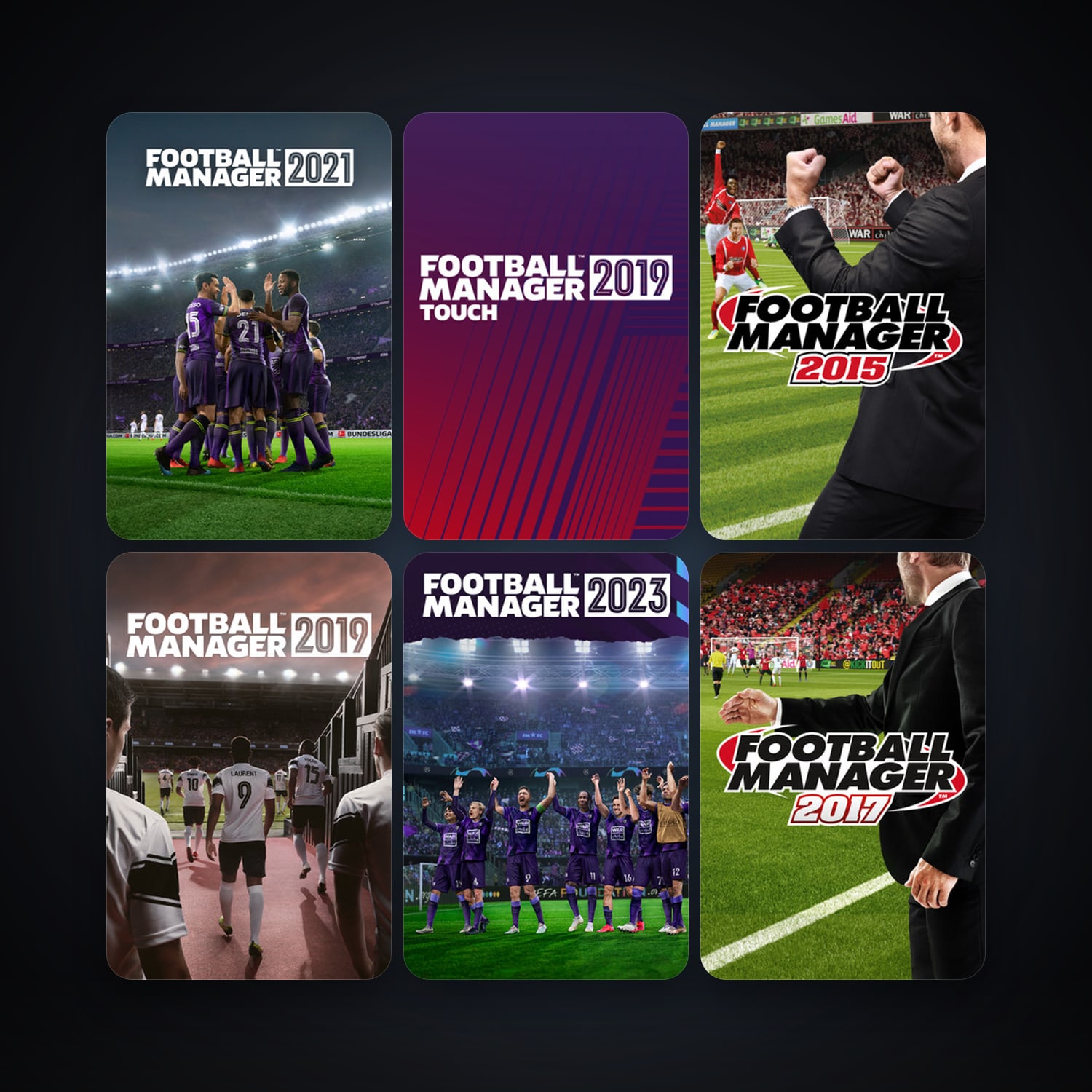 Football Manager 2015 + Football Manager 2017, 9 games, clean — HabibiAccounts