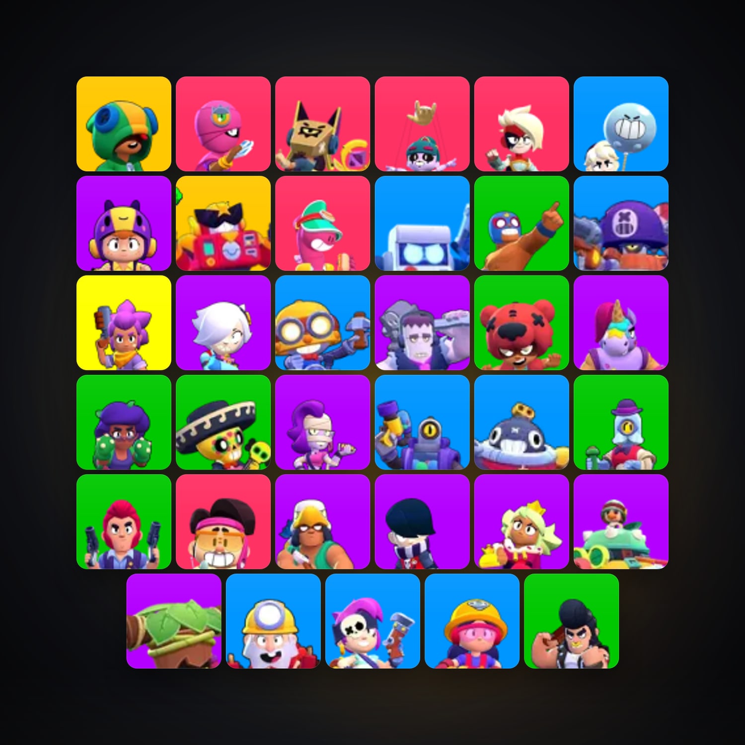 36 Brawlers | 2.5K Trophies — Supercell Account — HabibiAccounts