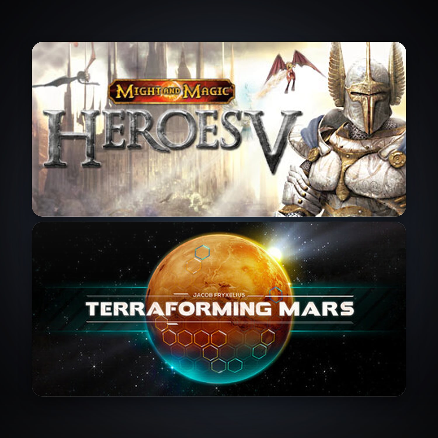 Heroes of Might & Magic V + Terraforming Mars, 4 games, clean — HabibiAccounts
