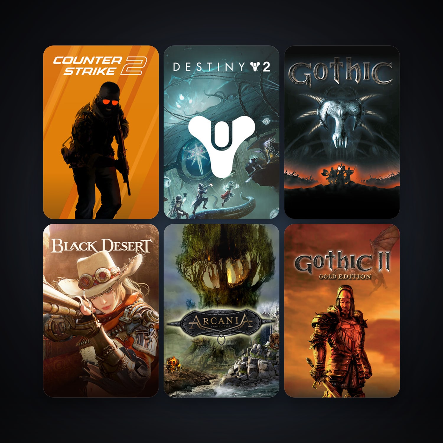 CS2 Prime + Gothic II: Gold Edition, 13 games, Steam 10, clean — HabibiAccounts
