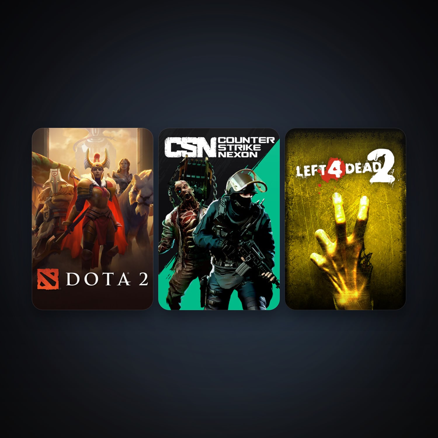 Left 4 Dead 2 + Dota 2, 5 games, clean — HabibiAccounts