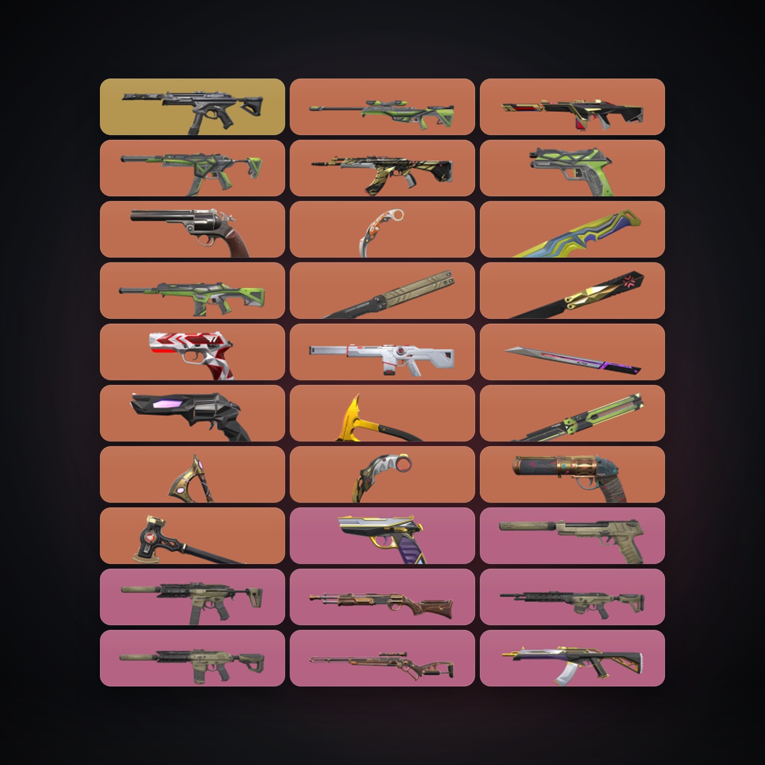 NA Gold 1 locker — 10 knives, 162 skins, lvl 145 — HabibiAccounts