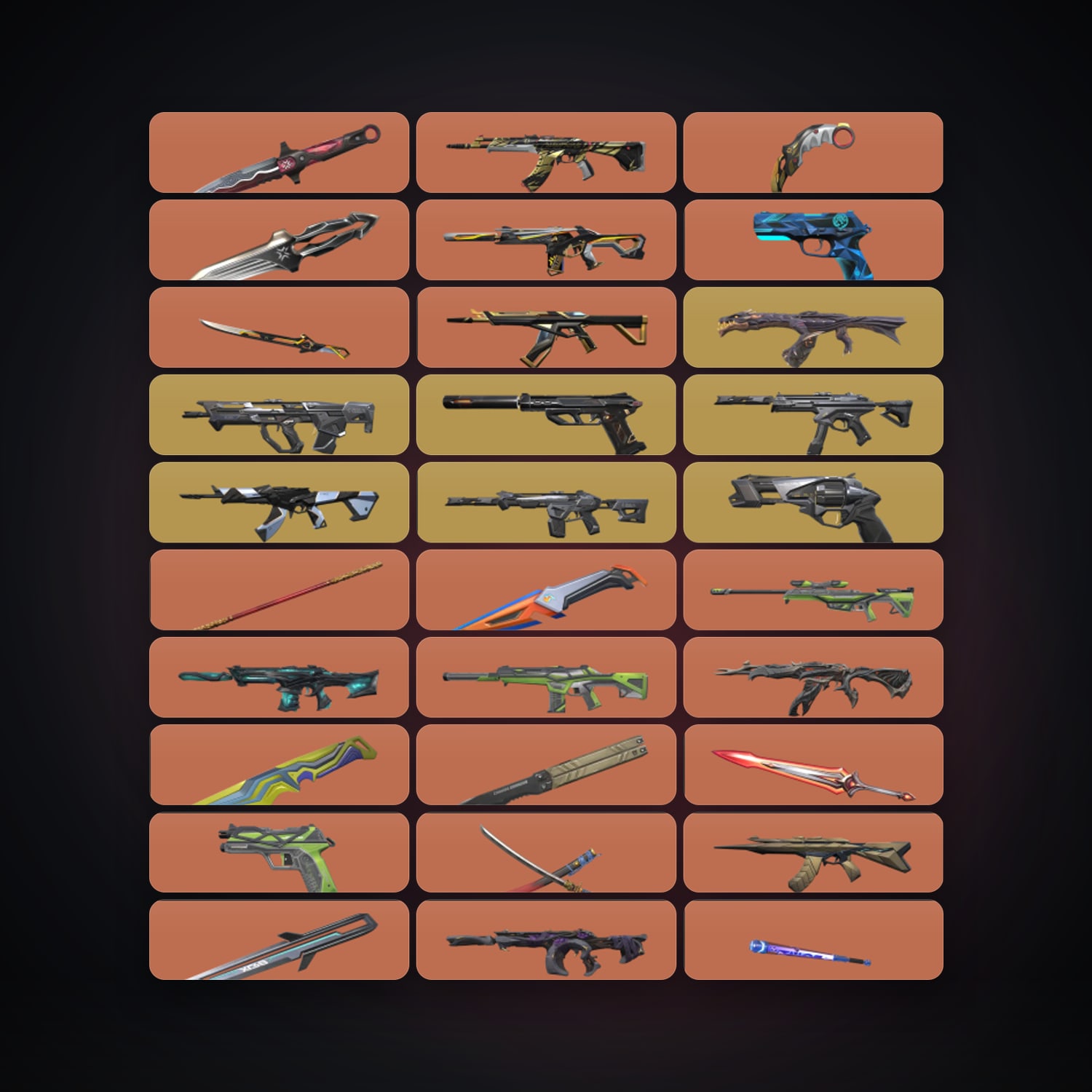 BR Diamond 2 locker — 34 knives, 322 skins, lvl 516 — HabibiAccounts