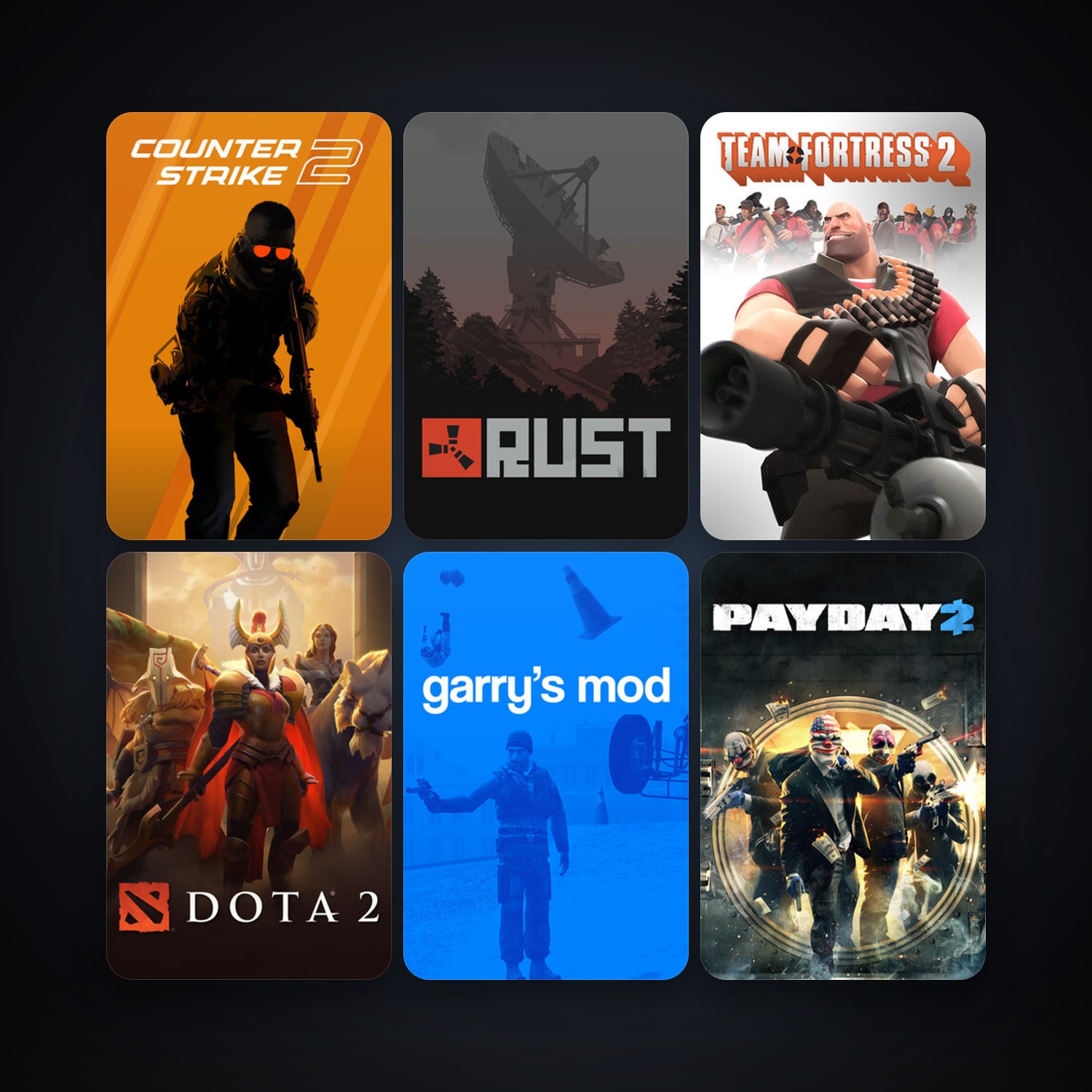 Team Fortress 2 + Dota 2, 78 games, clean — HabibiAccounts