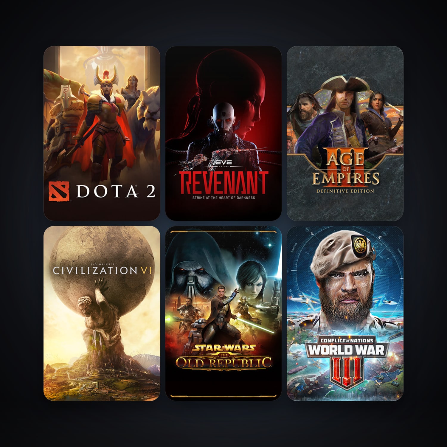 Dota 2 + EVE Online, 7 games, clean — HabibiAccounts