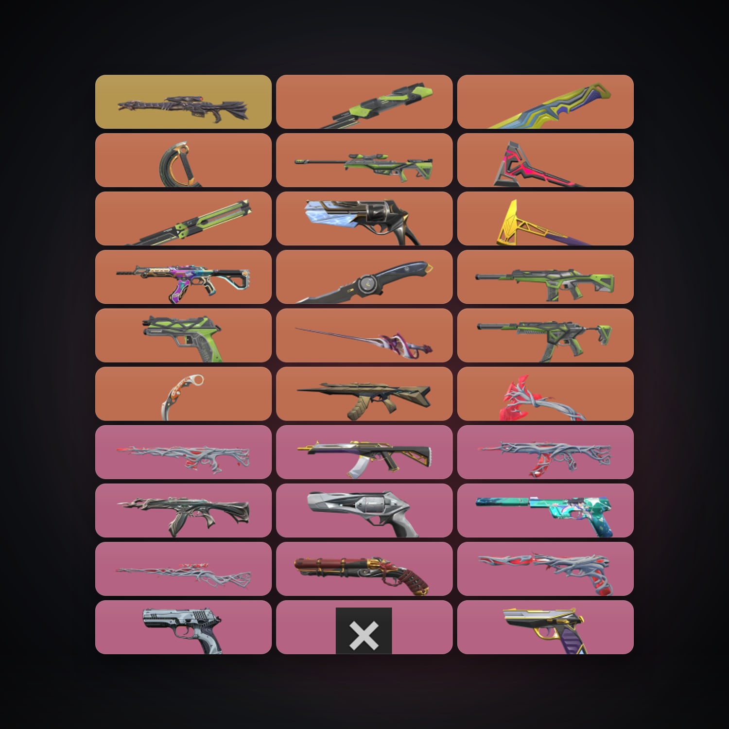 NA Bronze 2 locker — 10 knives, 110 skins, lvl 206 — HabibiAccounts