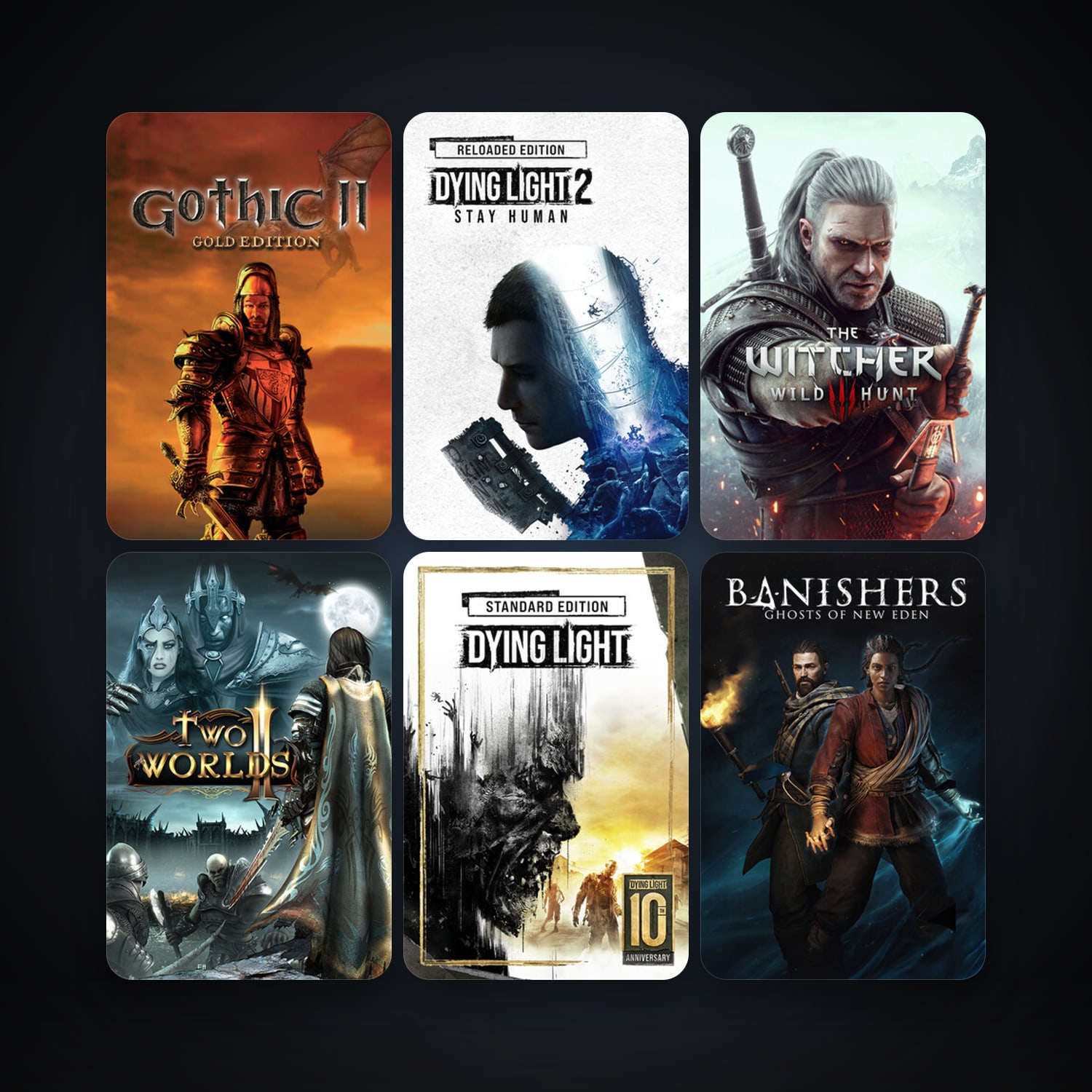 Two Worlds II HD + Gothic II: Gold Edition, 24 games, clean — HabibiAccounts