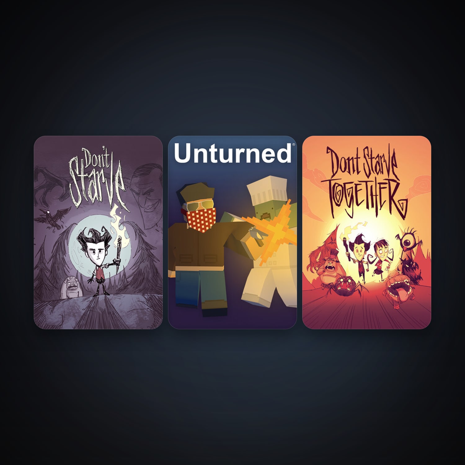 Don't Starve + Unturned, 3 games, clean — HabibiAccounts