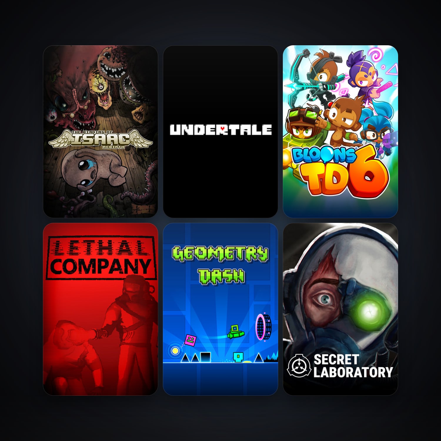 The Binding of Isaac: Rebirth + Geometry Dash, 62 games, clean — HabibiAccounts