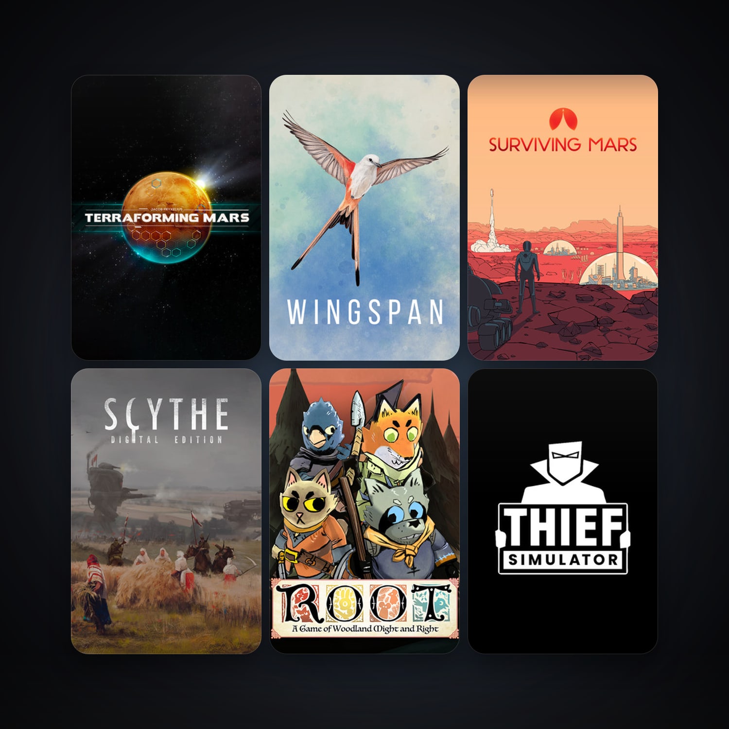 Surviving Mars + Thief Simulator, 8 games, clean — HabibiAccounts