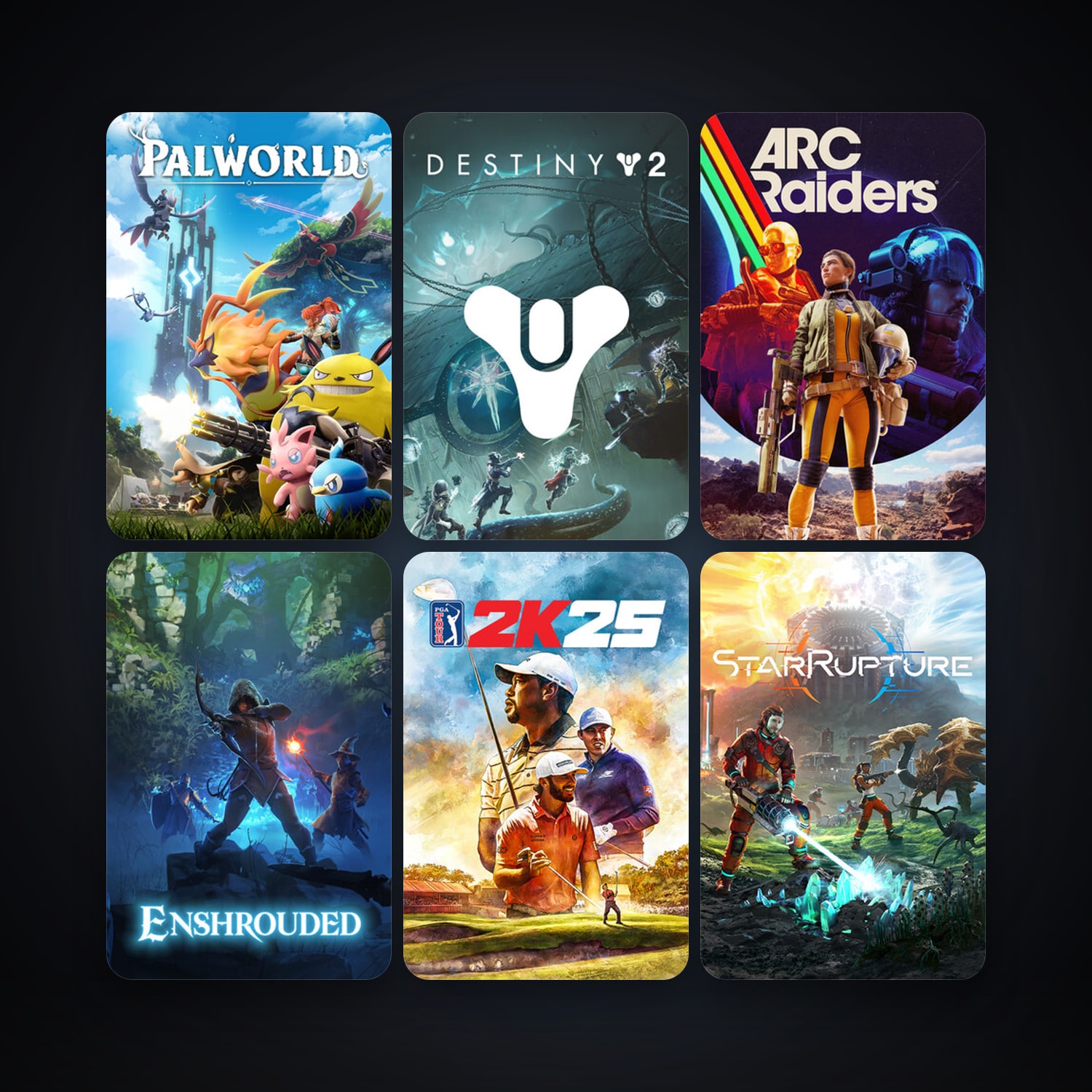 Destiny 2 + Enshrouded, 28 games, clean — HabibiAccounts