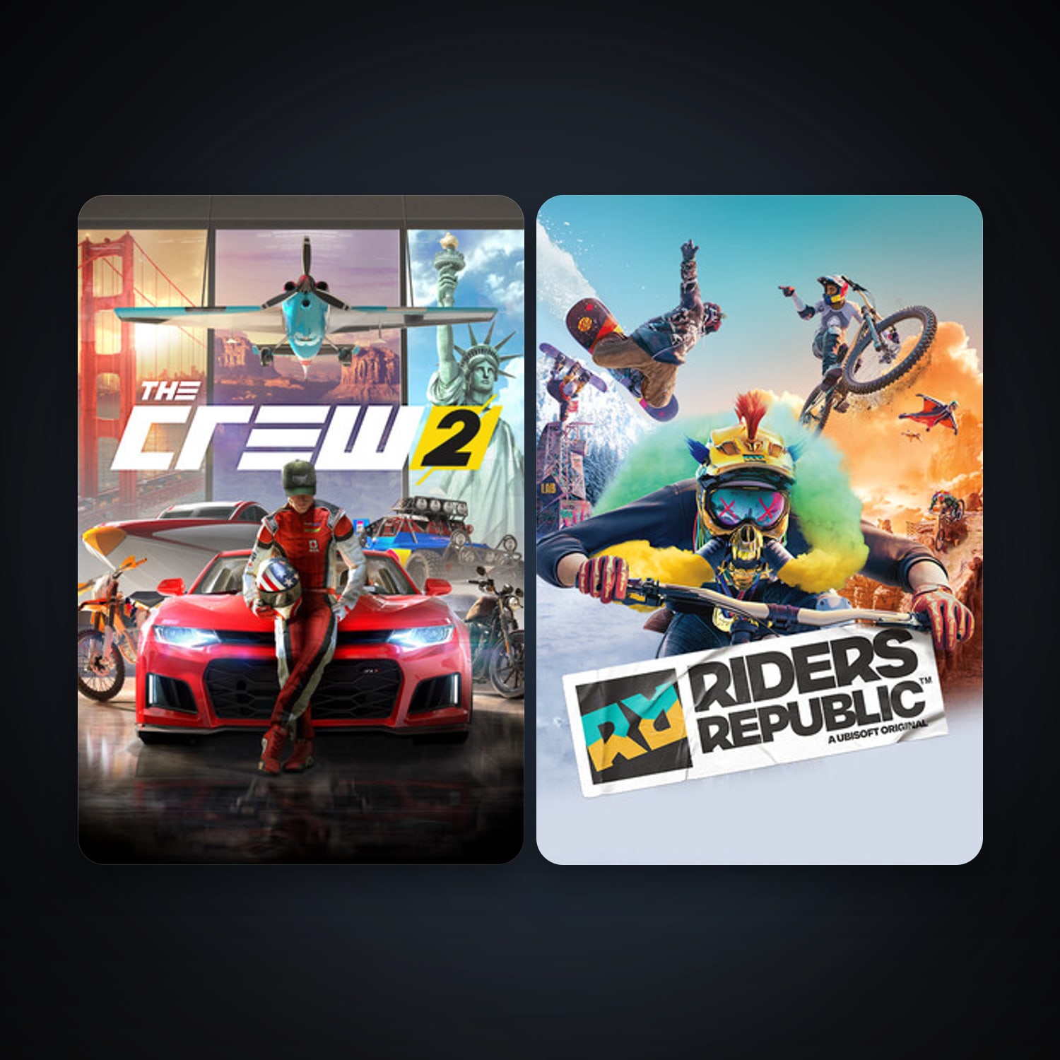 The Crew 2 + Riders Republic, 6 games, clean — HabibiAccounts