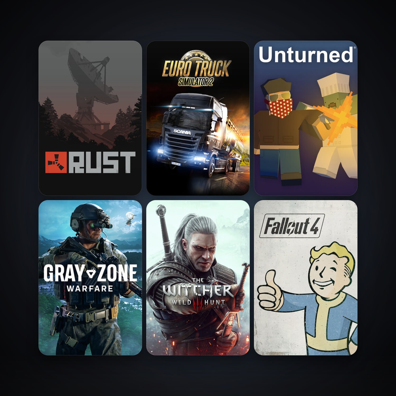 Euro Truck Simulator 2 + Rust, 322 games, Steam 25, clean — HabibiAccounts