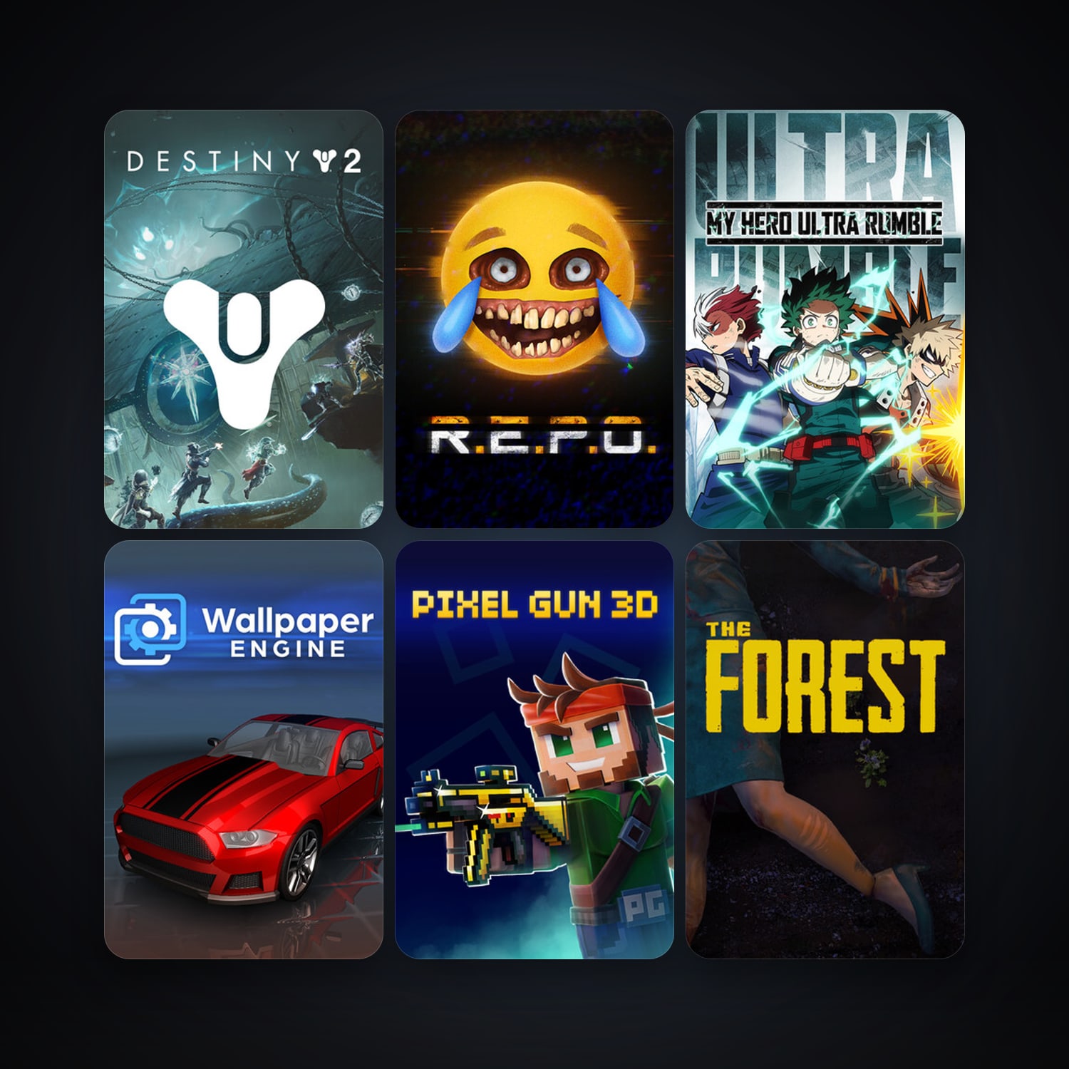 The Forest + Wallpaper Engine, 9 games, clean — HabibiAccounts