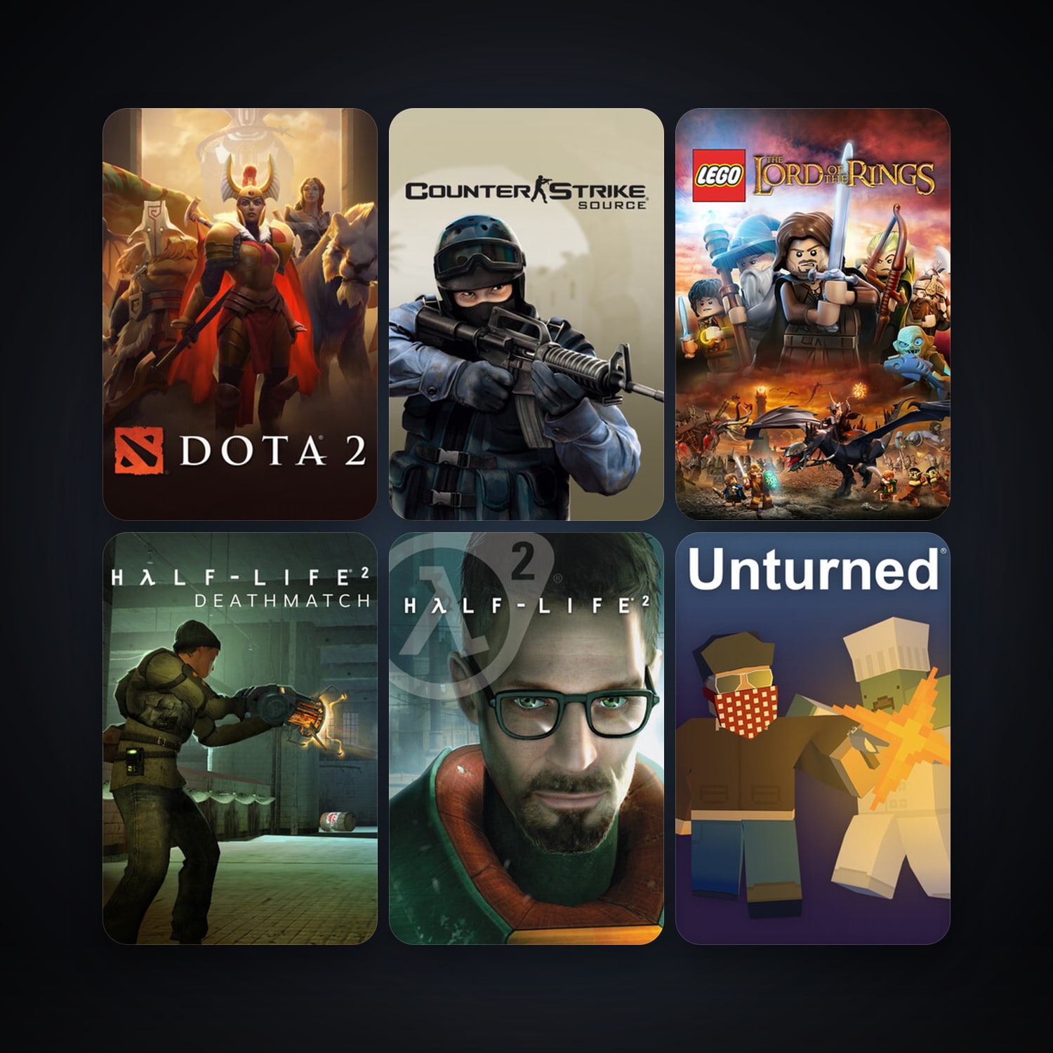 Half-Life 2 + Counter-Strike: Source, 12 games, Steam 11, clean — HabibiAccounts
