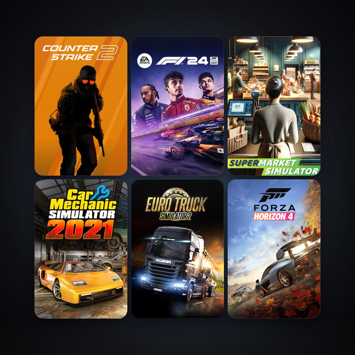 CS2 Prime + Euro Truck Simulator 2, 56 games, clean · 261095708 — HabibiAccounts