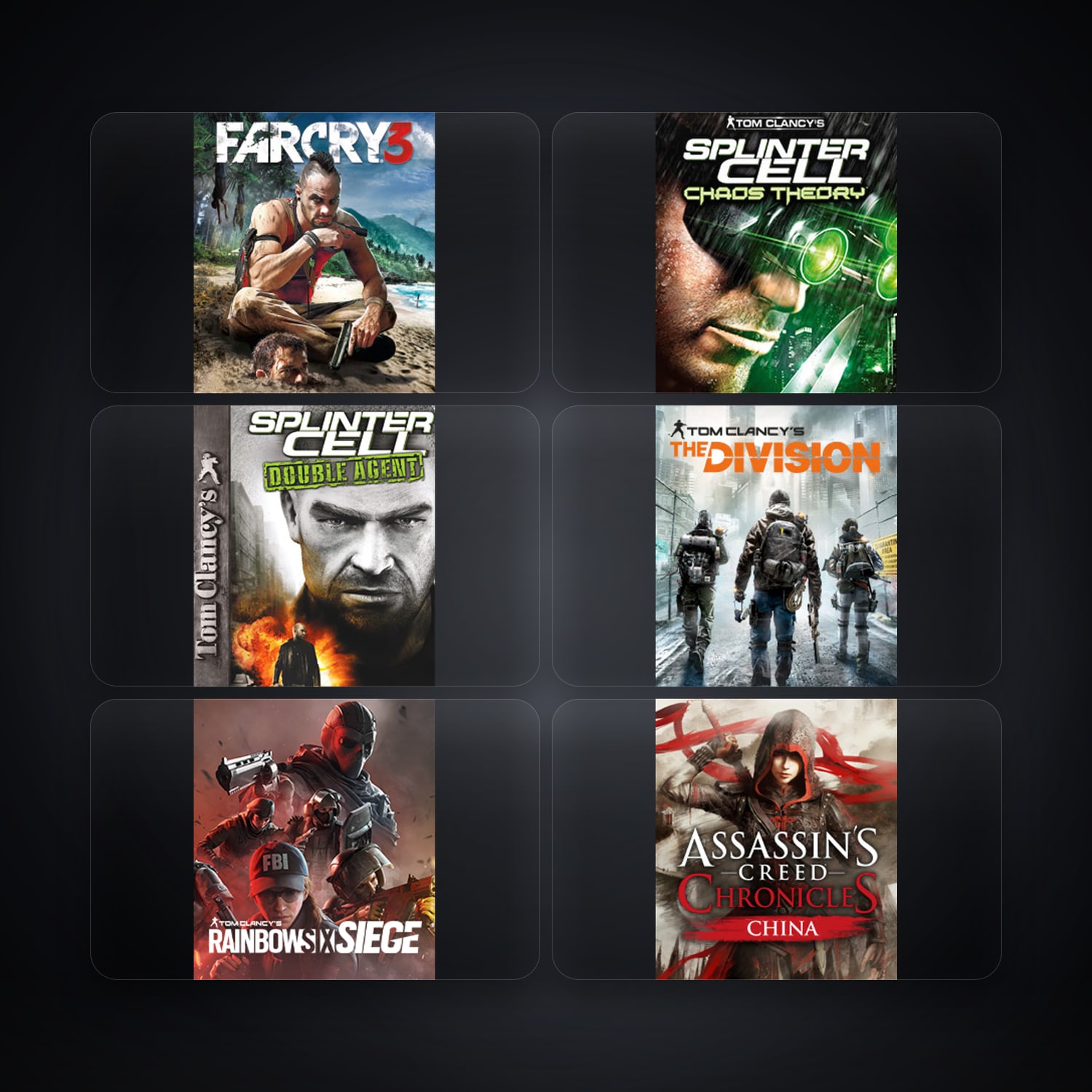 Ubisoft Far Cry 3 Deluxe Edition + Tom Clancy's Splinter Cell Chaos Theory — HU — 9 games — HabibiAccounts