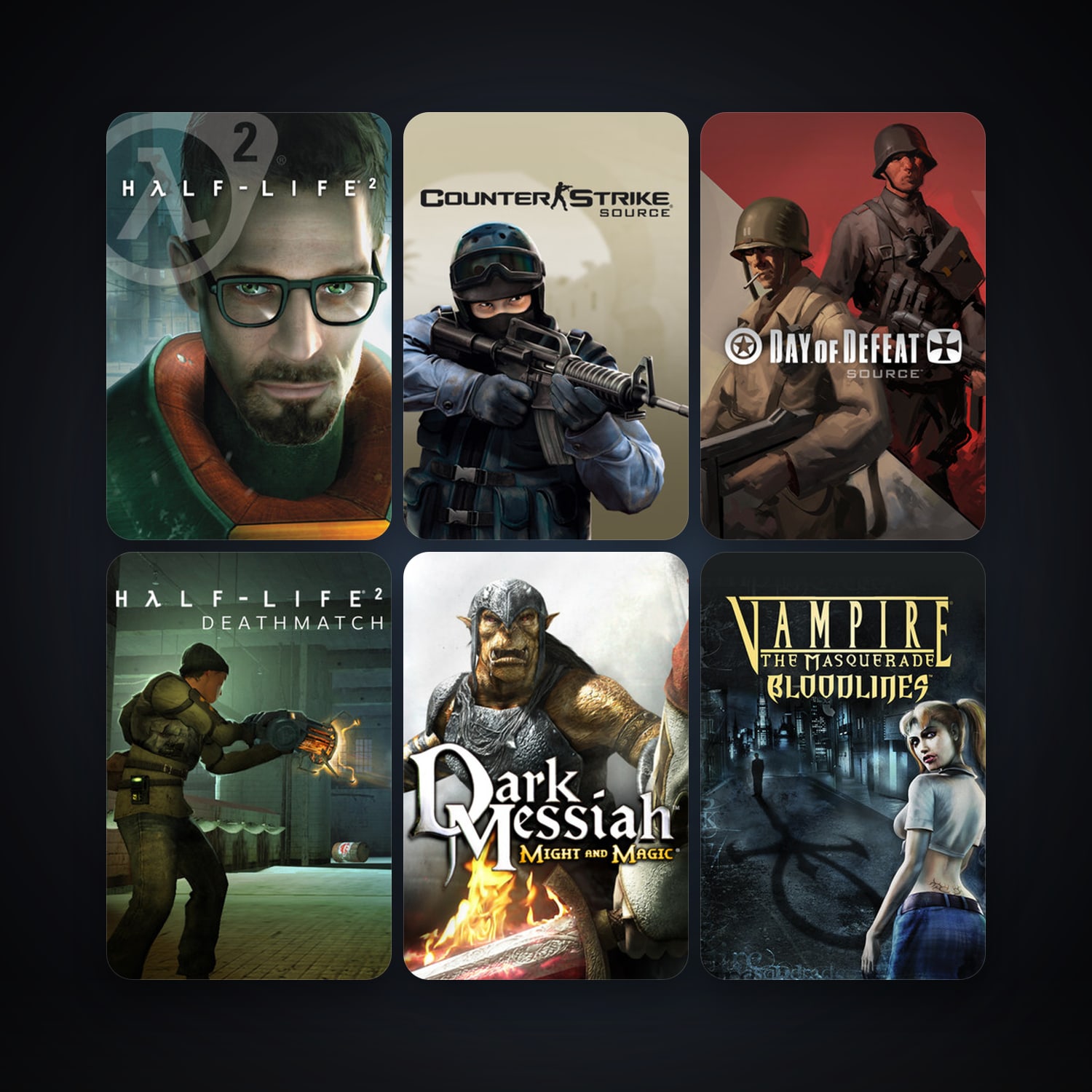 Half-Life 2 + Counter-Strike: Source, 21 games, Steam 11, clean — HabibiAccounts