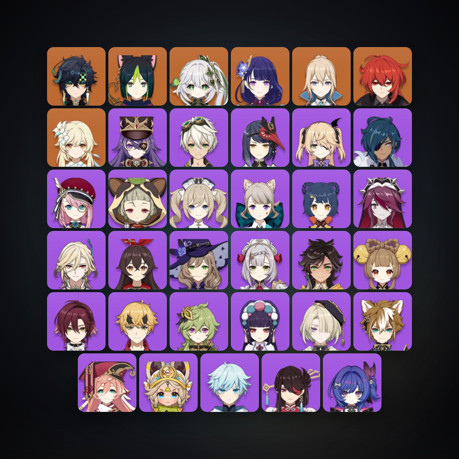 جينشن إمباكت | AR 49 | 37 شخصية | 6× 5★ — HabibiAccounts