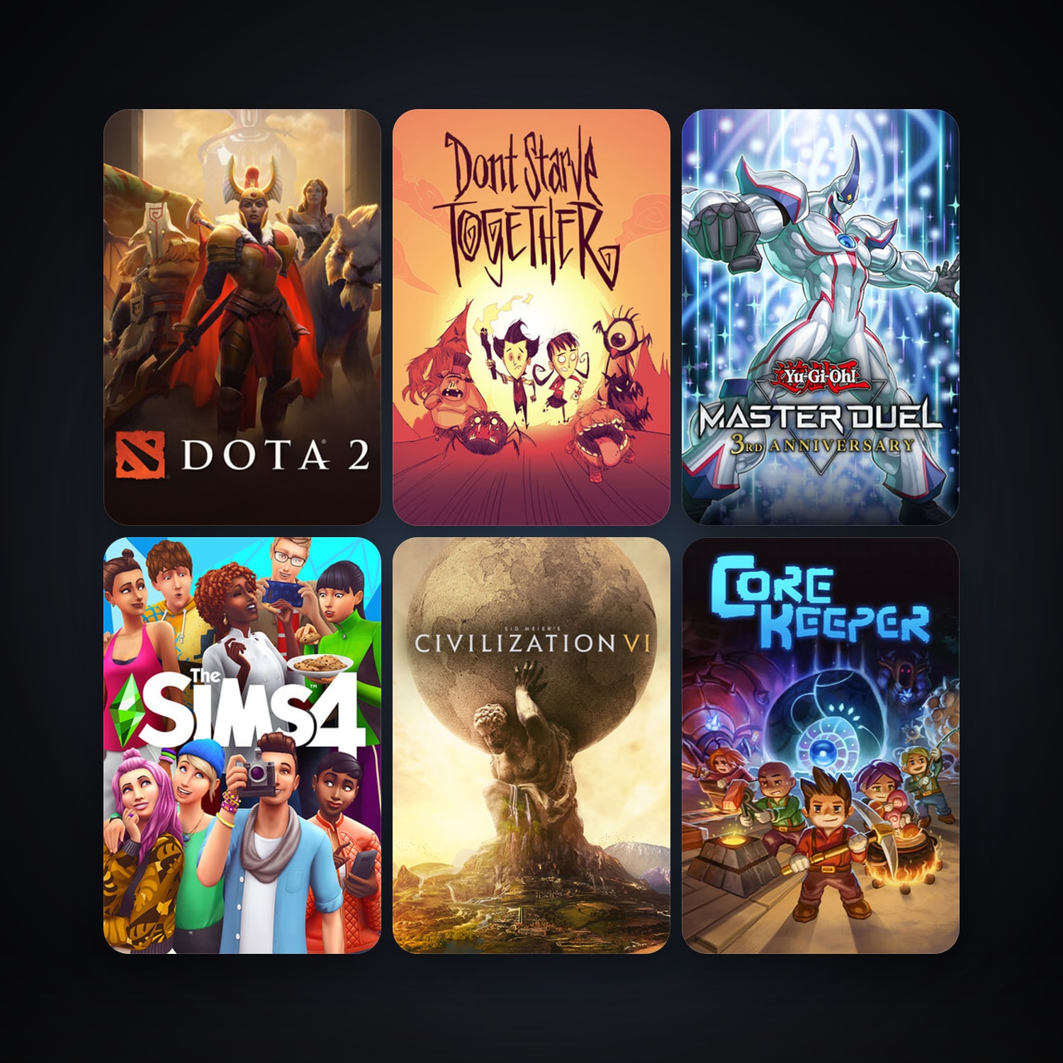 Dota 2 + Sid Meier's Civilization VI, 12 games, clean — HabibiAccounts