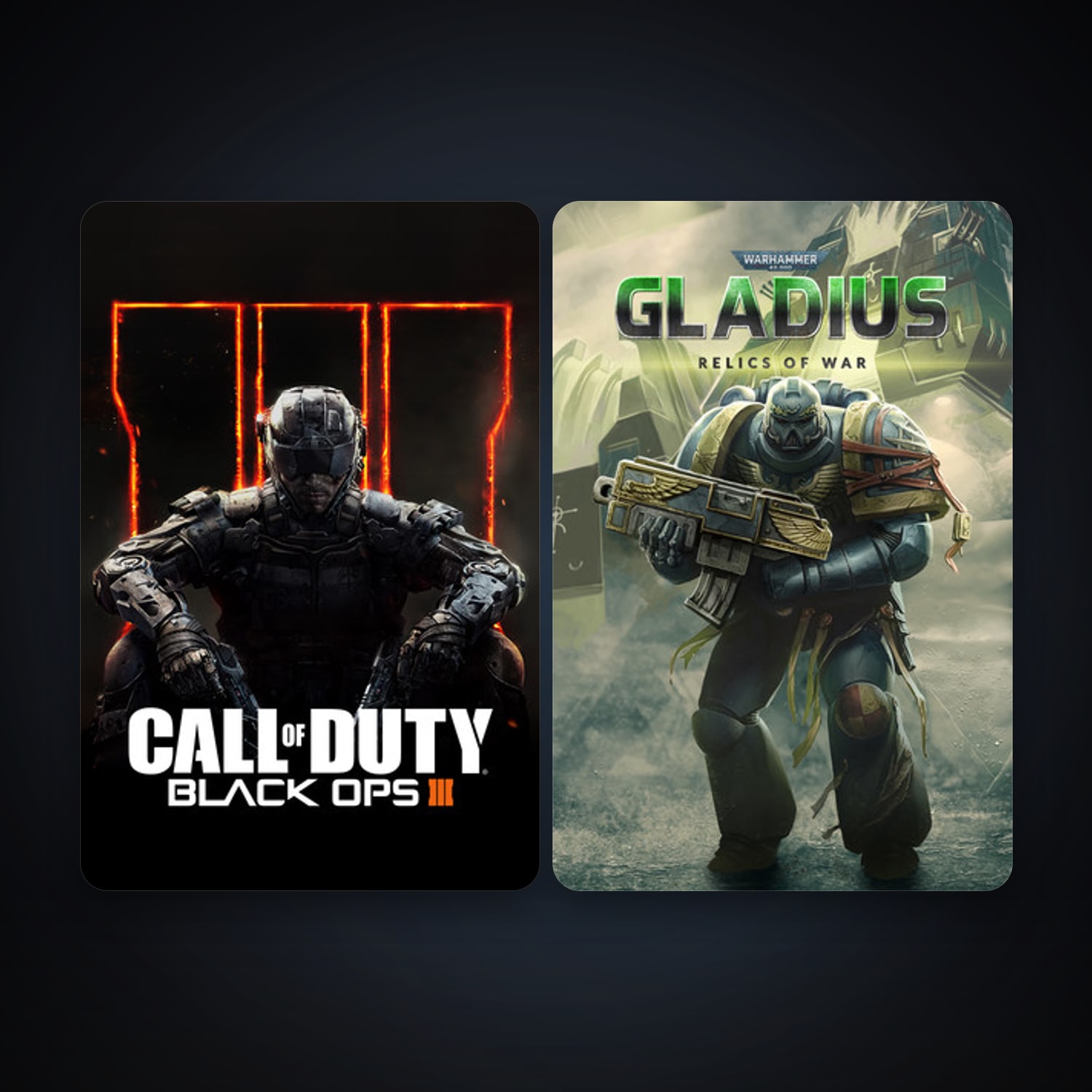 Call of Duty: Black Ops III + Warhammer 40,000: Gladius - Relics of War, 2 games, clean — HabibiAccounts