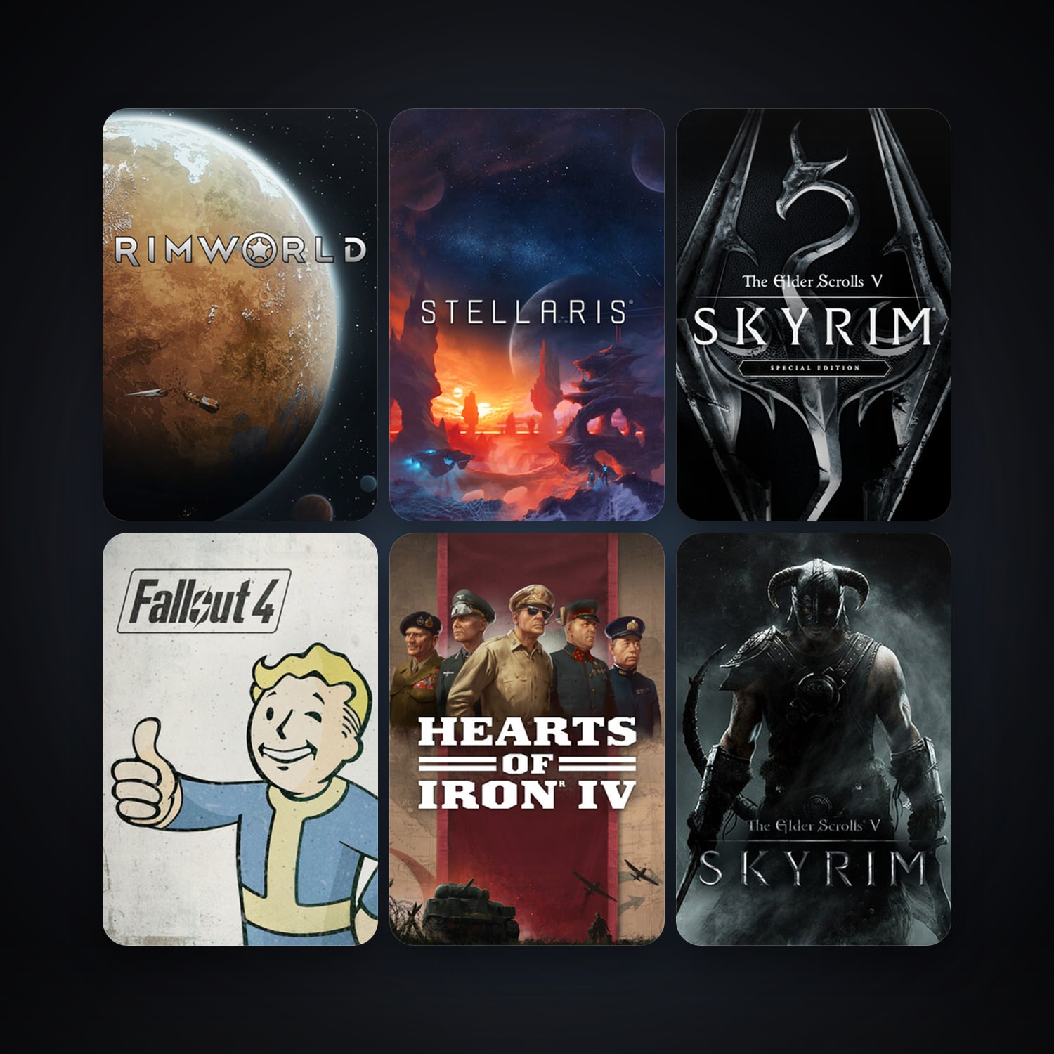 The Elder Scrolls V: Skyrim + Stellaris, 167 games, Steam 37, clean — HabibiAccounts