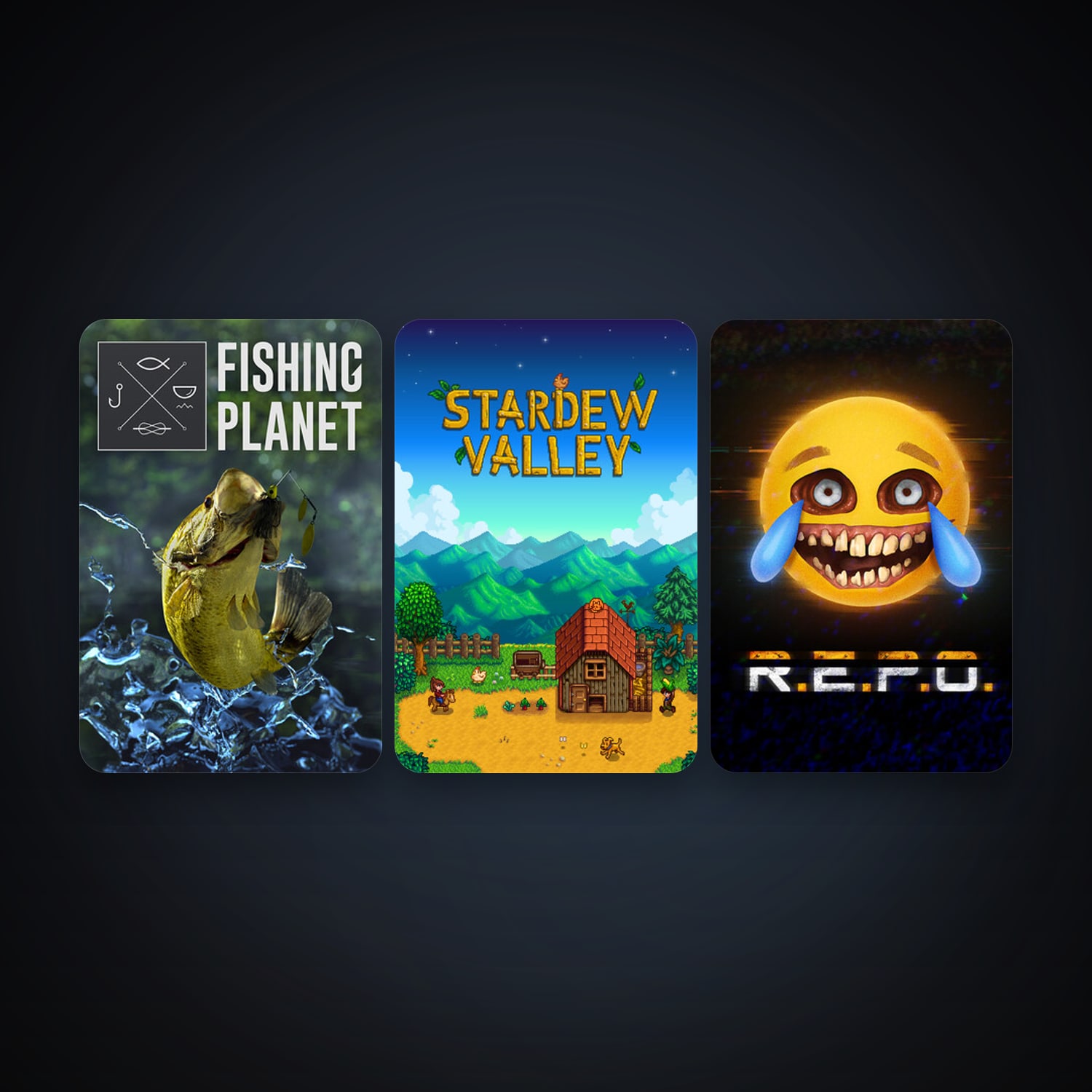 Fishing Planet + Stardew Valley, 6 games, clean — HabibiAccounts
