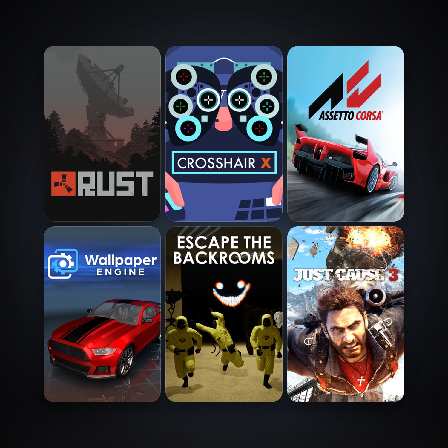 Just Cause 3 + Assetto Corsa, 17 games, clean — HabibiAccounts